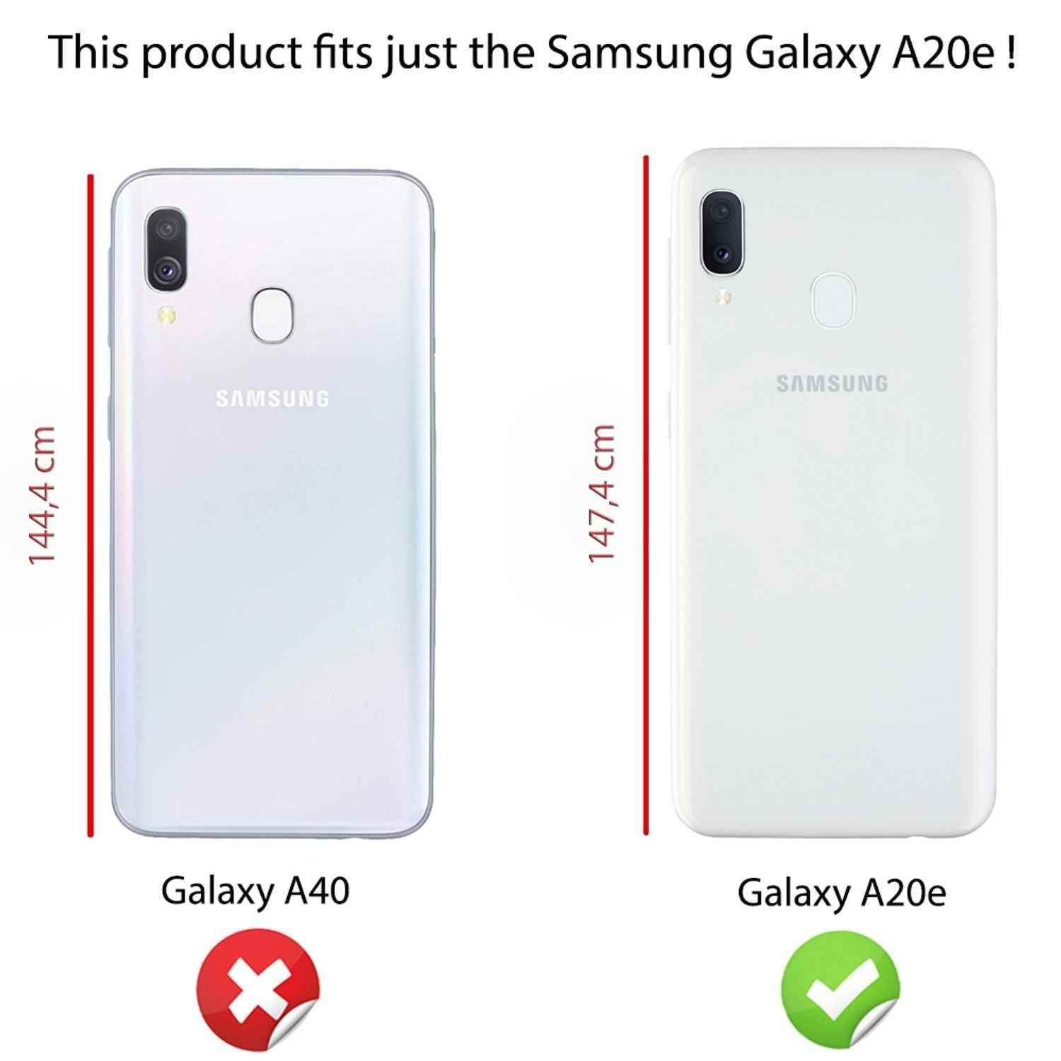 NALIA Handy Hülle für Samsung Galaxy A20e, 360 Grad Schutz Cover Case Bumper