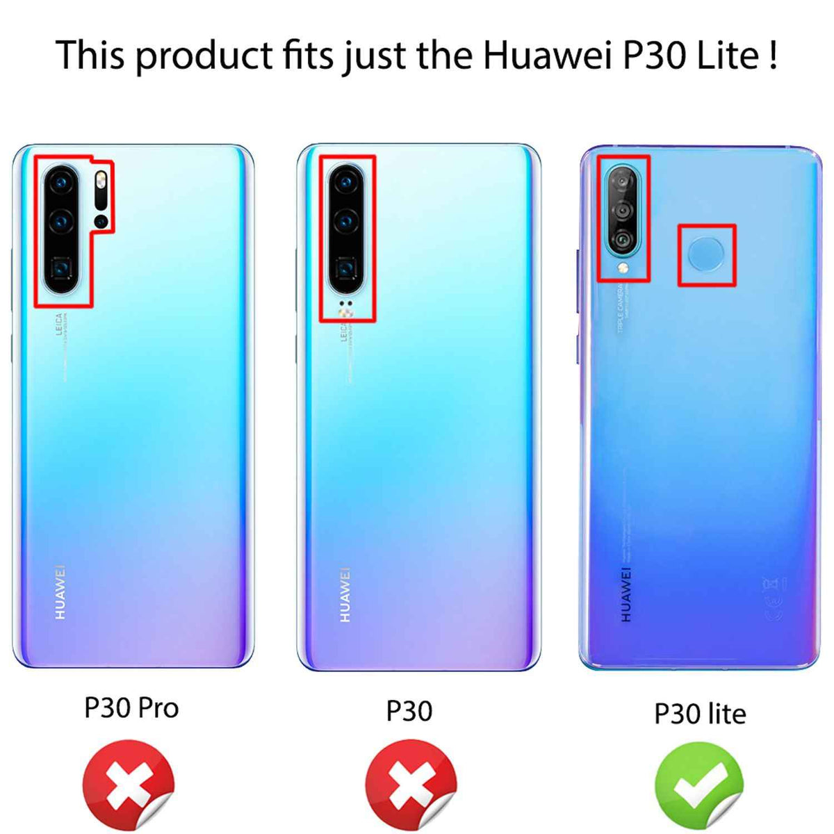 NALIA Handy Hülle für Huawei P30 Lite, 360 Grad Full-Cover Tasche Bumper Etui