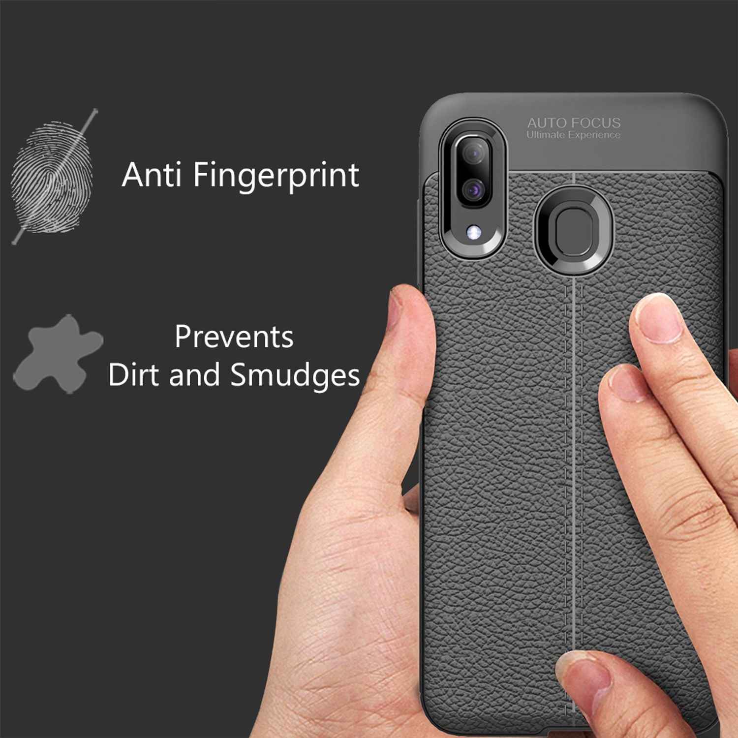 NALIA Leder Look Handy Hülle für Samsung Galaxy A20e, Case Cover Schutz Bumper