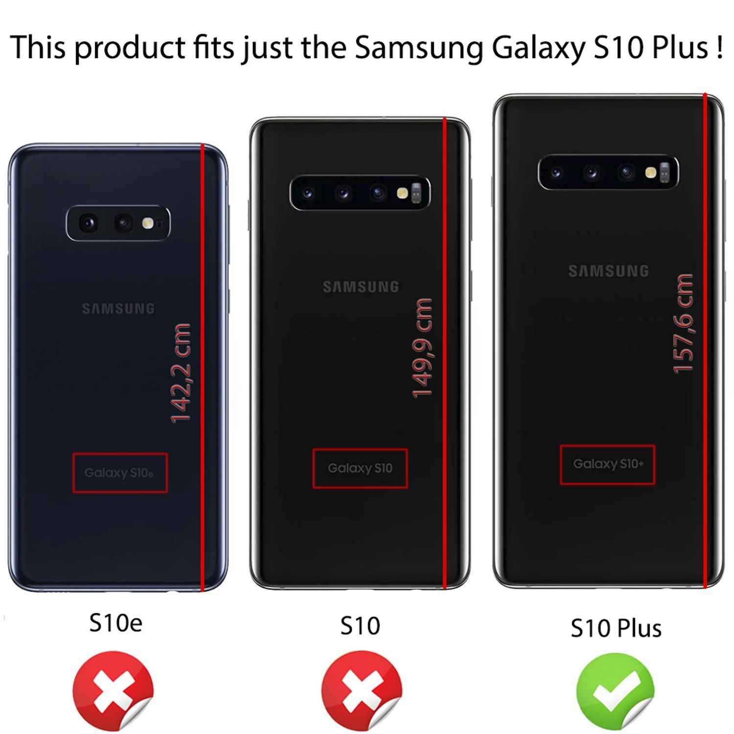NALIA Ring Handy Hülle für Samsung Galaxy S10 Plus, Case Display Schutz Glas
