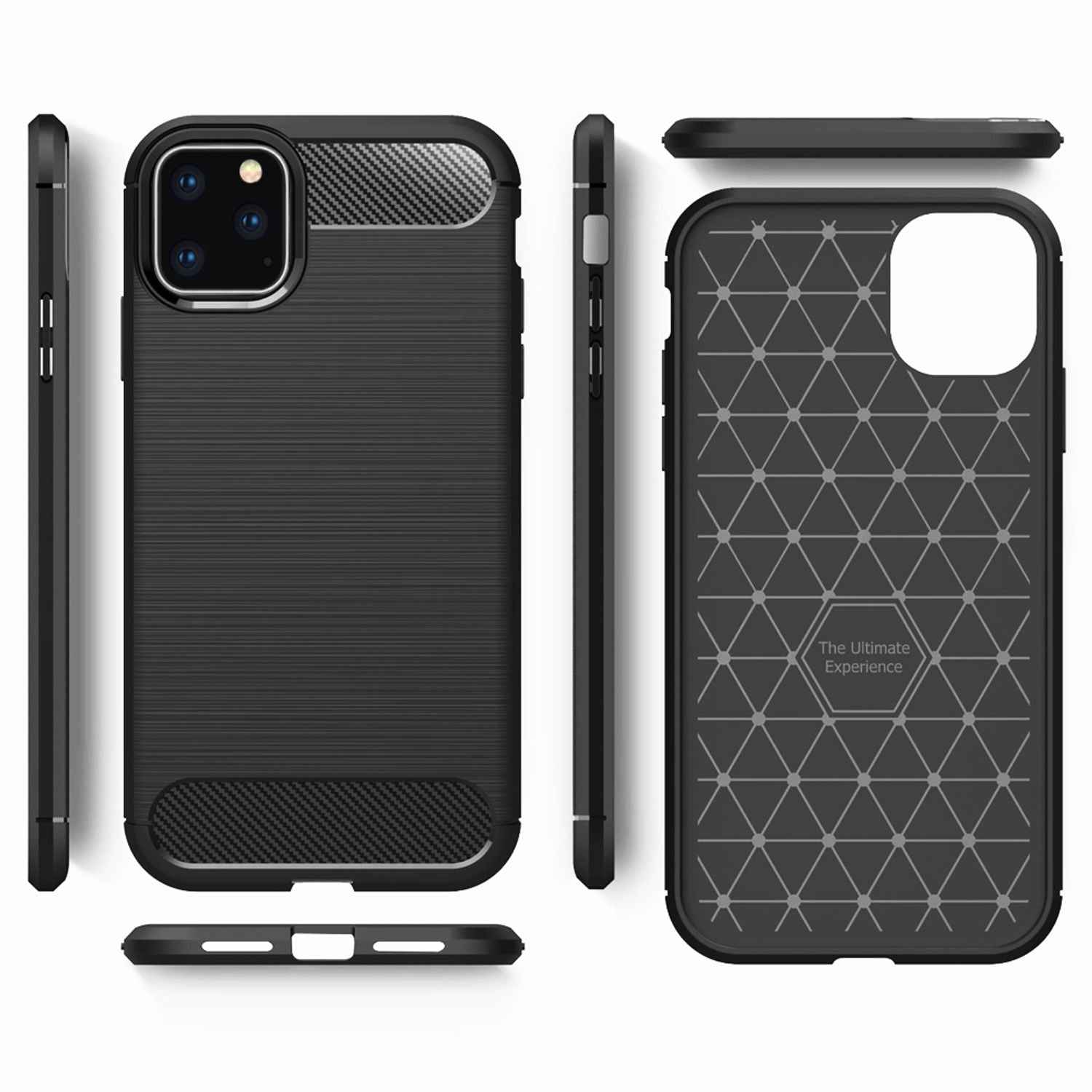 NALIA Handyhülle für Apple iPhone 11 Pro Max Hülle, Karbon Stylische Handyhülle