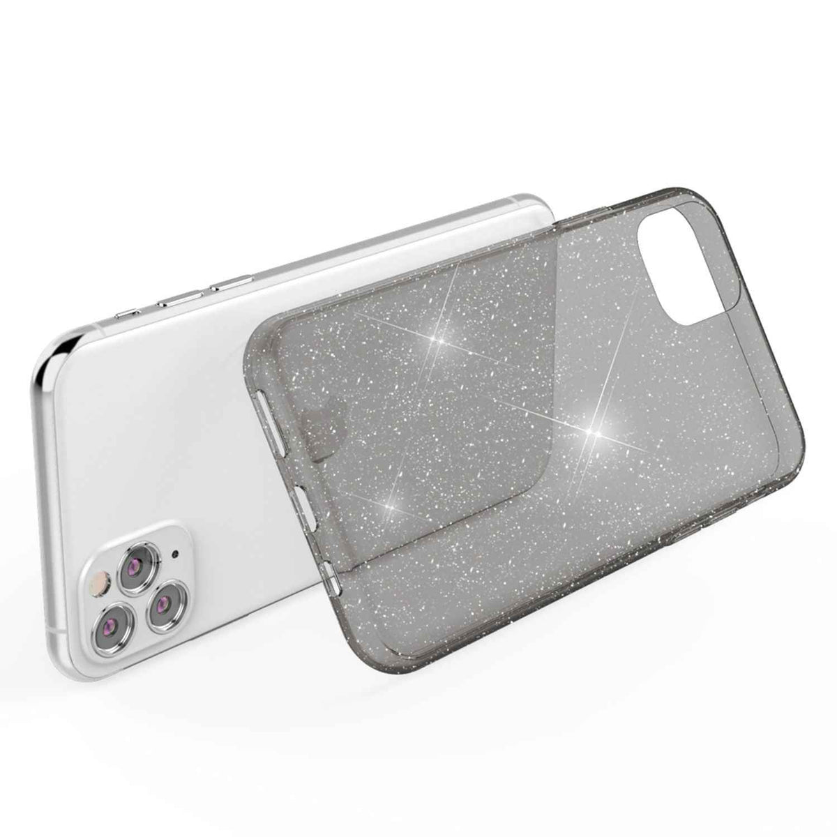 NALIA Glitzer Handy Hülle für iPhone 11 Pro Max, Schutz Case Cover Tasche Bumper
