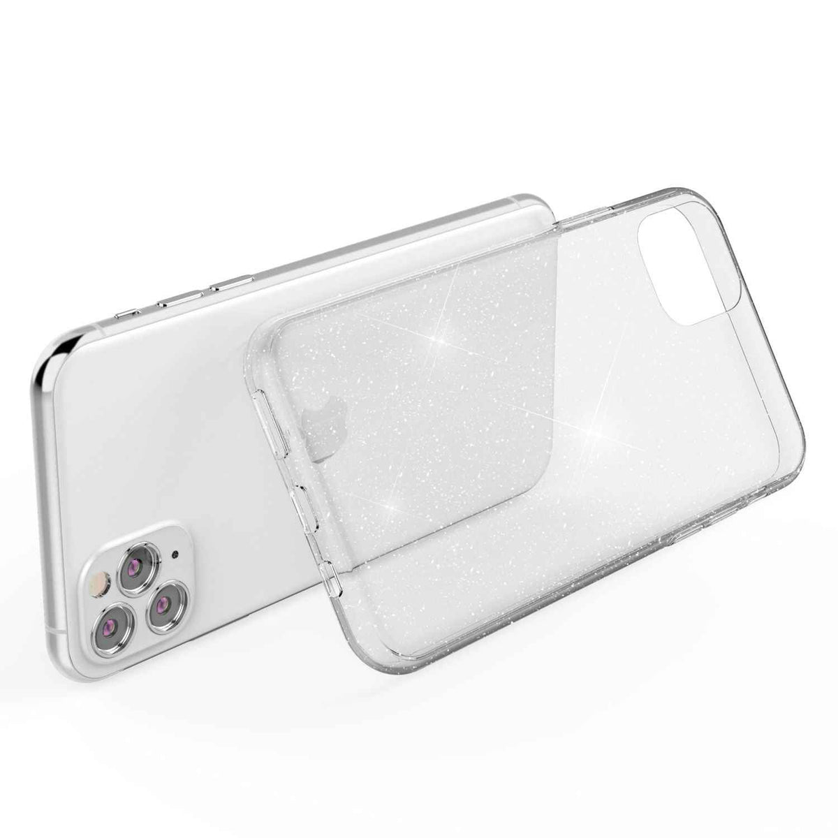NALIA Glitzer Handy Hülle für iPhone 11 Pro Max, Schutz Case Cover Tasche Bumper