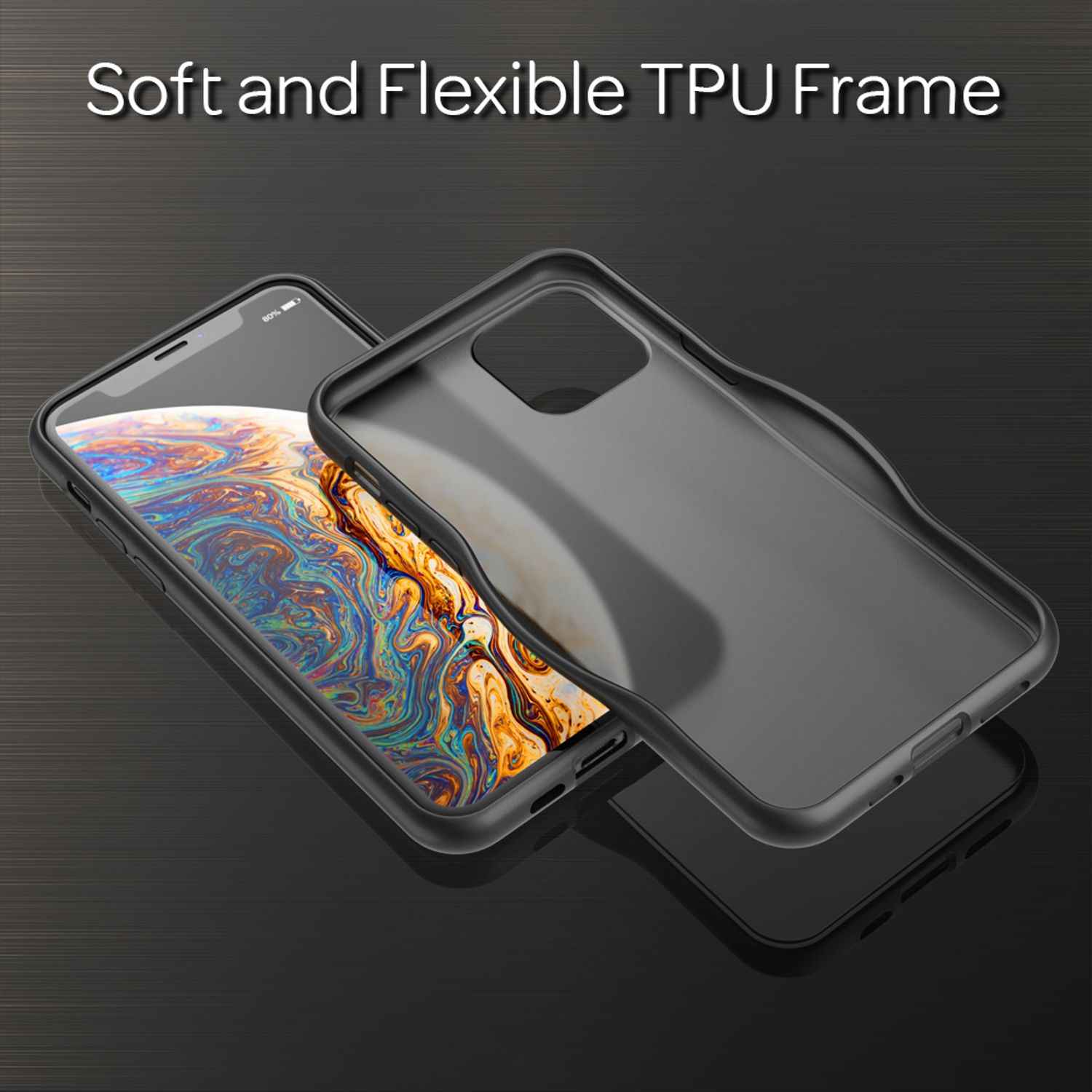 NALIA Handy Hülle für iPhone 11 Pro, Hard case & Silikon Bumper Cover Schutz