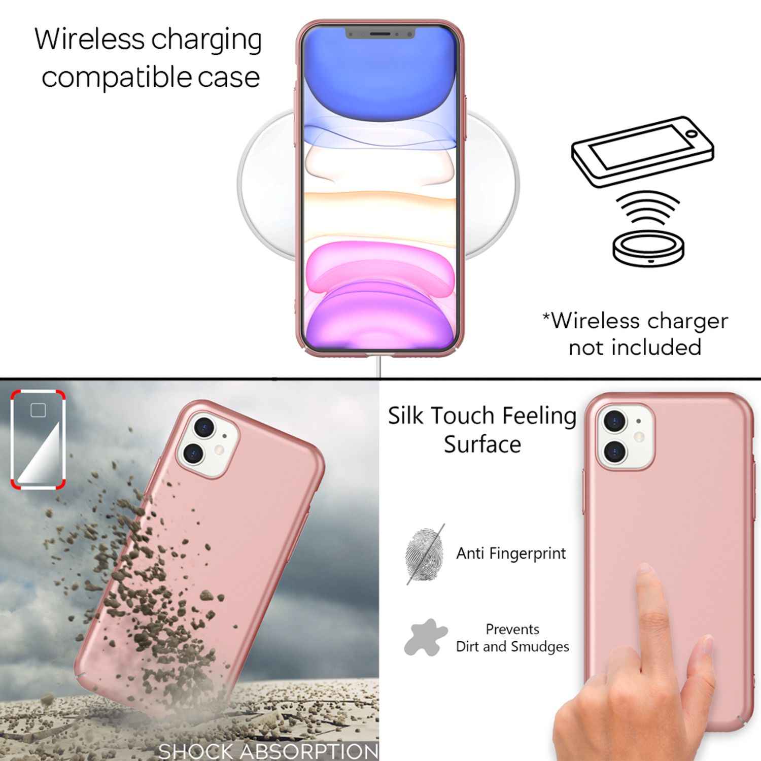 NALIA Handyhülle für iPhone 11, Schutz Case Cover Tasche Bumper Etui Schale