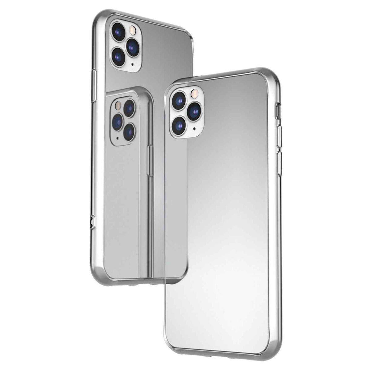 NALIA Spiegel Hart Glas Hülle für iPhone 11 Pro, Mirror Case 9H Tempered Cover