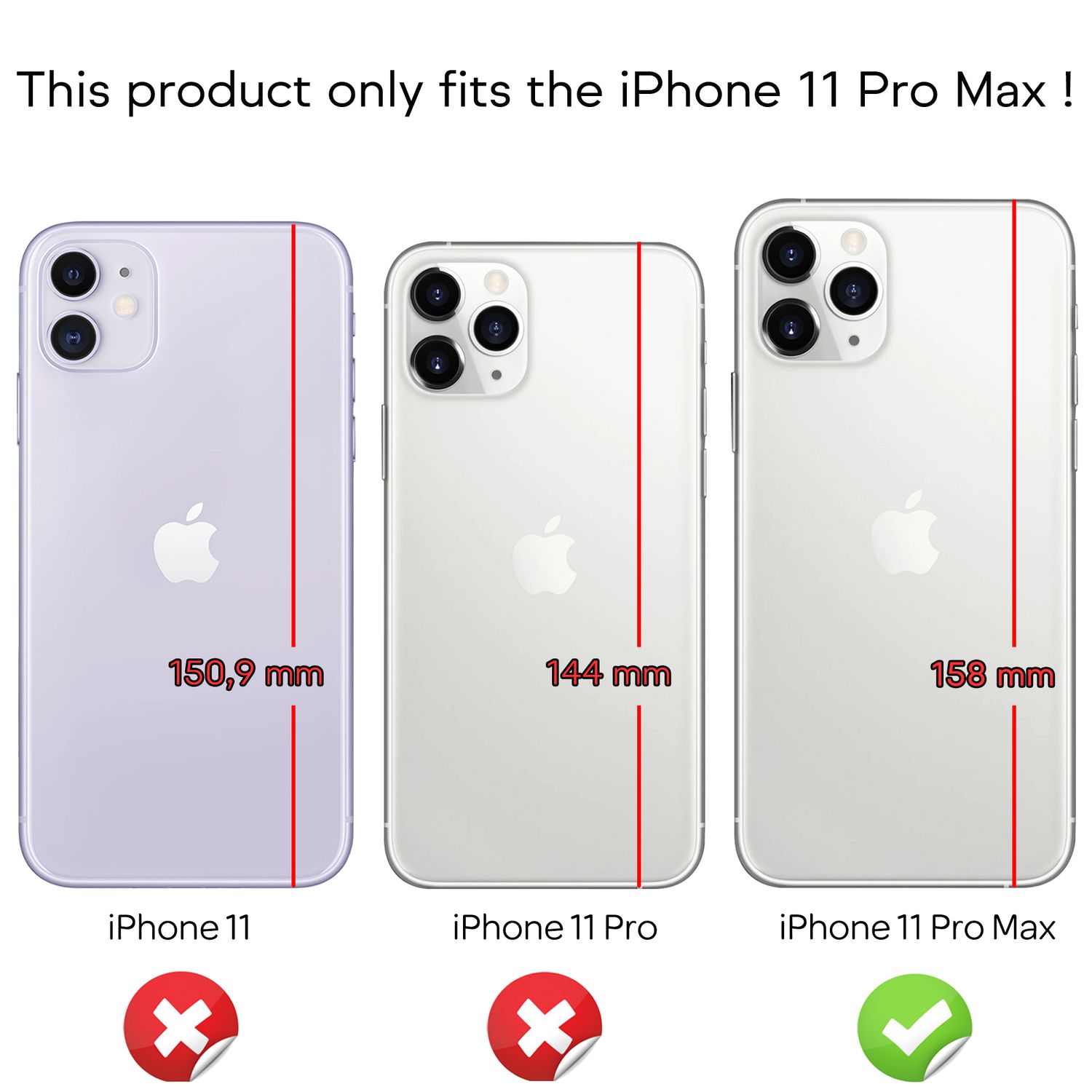 Handyhülle mit Kette für iPhone 11 Pro Max transparent Polycarbonat Umhängeband