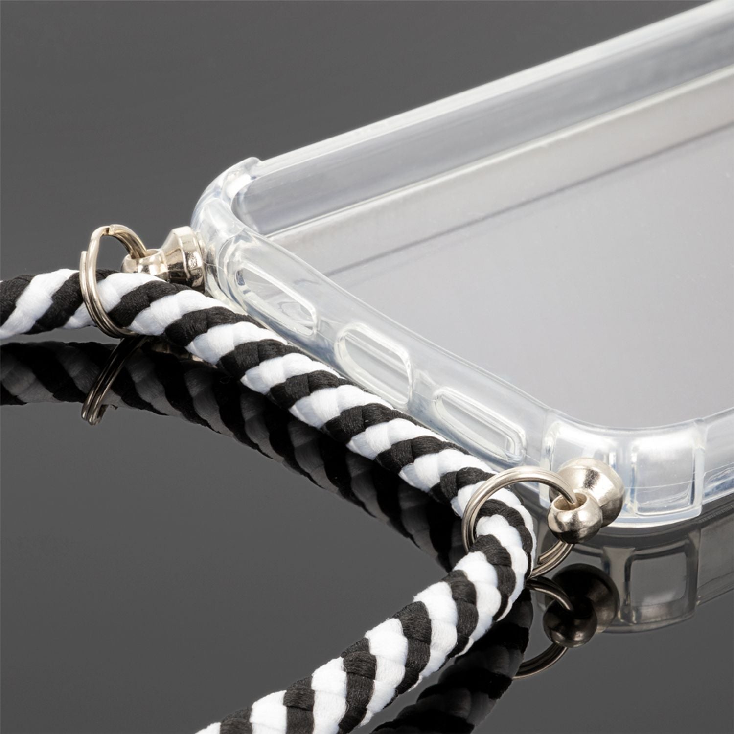 Handyhülle mit Kette für iPhone 11 Pro Max transparent Polycarbonat Umhängeband