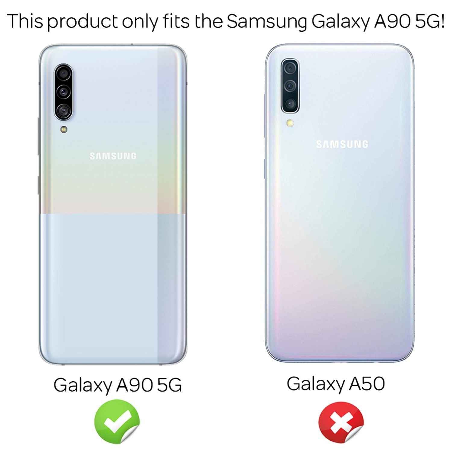 NALIA Design Case für Samsung Galaxy A90 5G Handyhülle, Karbon Stylische HandyHandyhülle