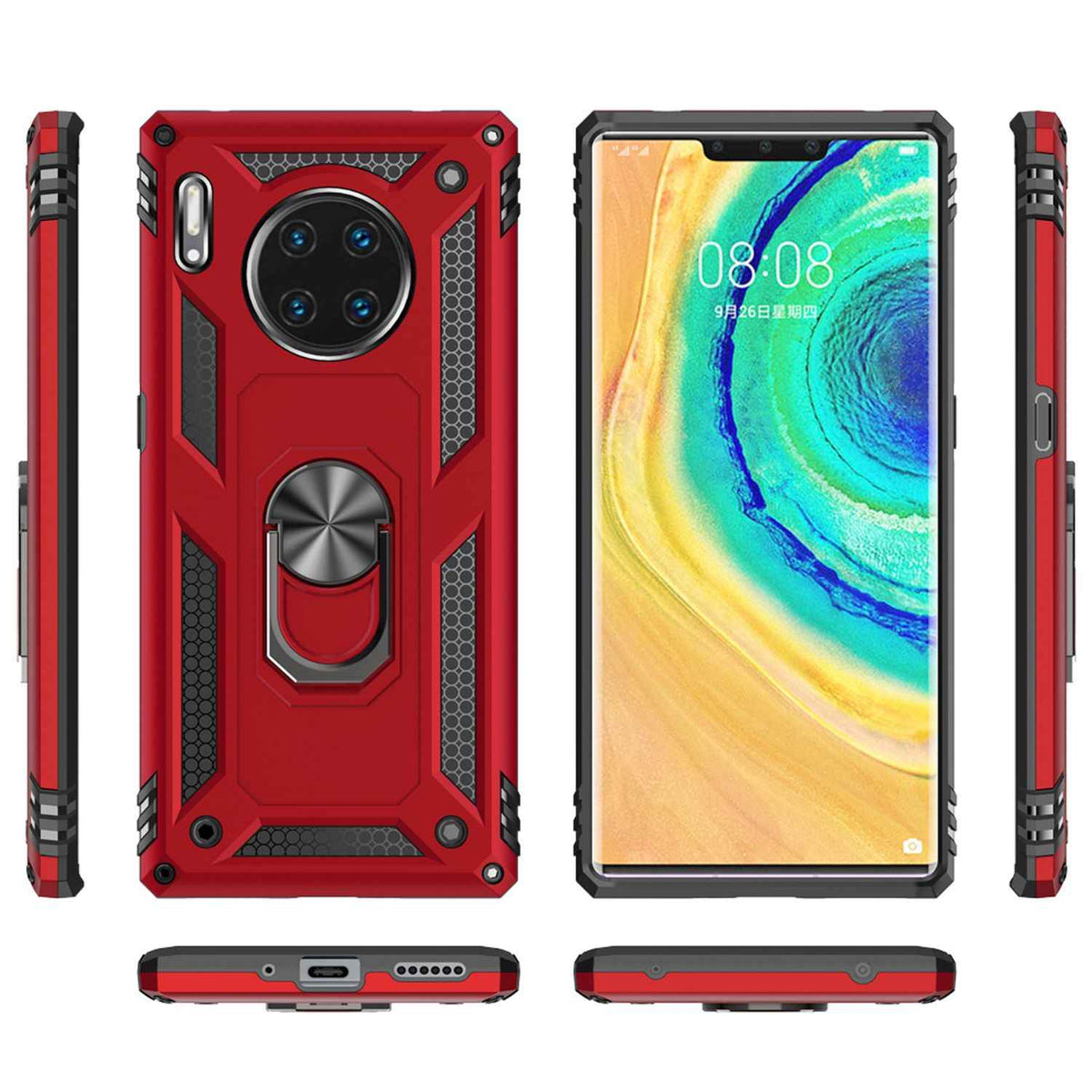 NALIA Ring Handyhülle für Huawei Mate 30 Pro / Mate 30 Pro 5G Stoßfeste Hülle