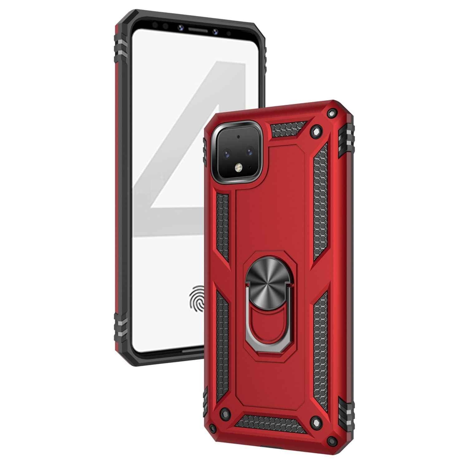 NALIA Ring Handy Hülle für Google Pixel 4, Case Cover für magnetische Halterung