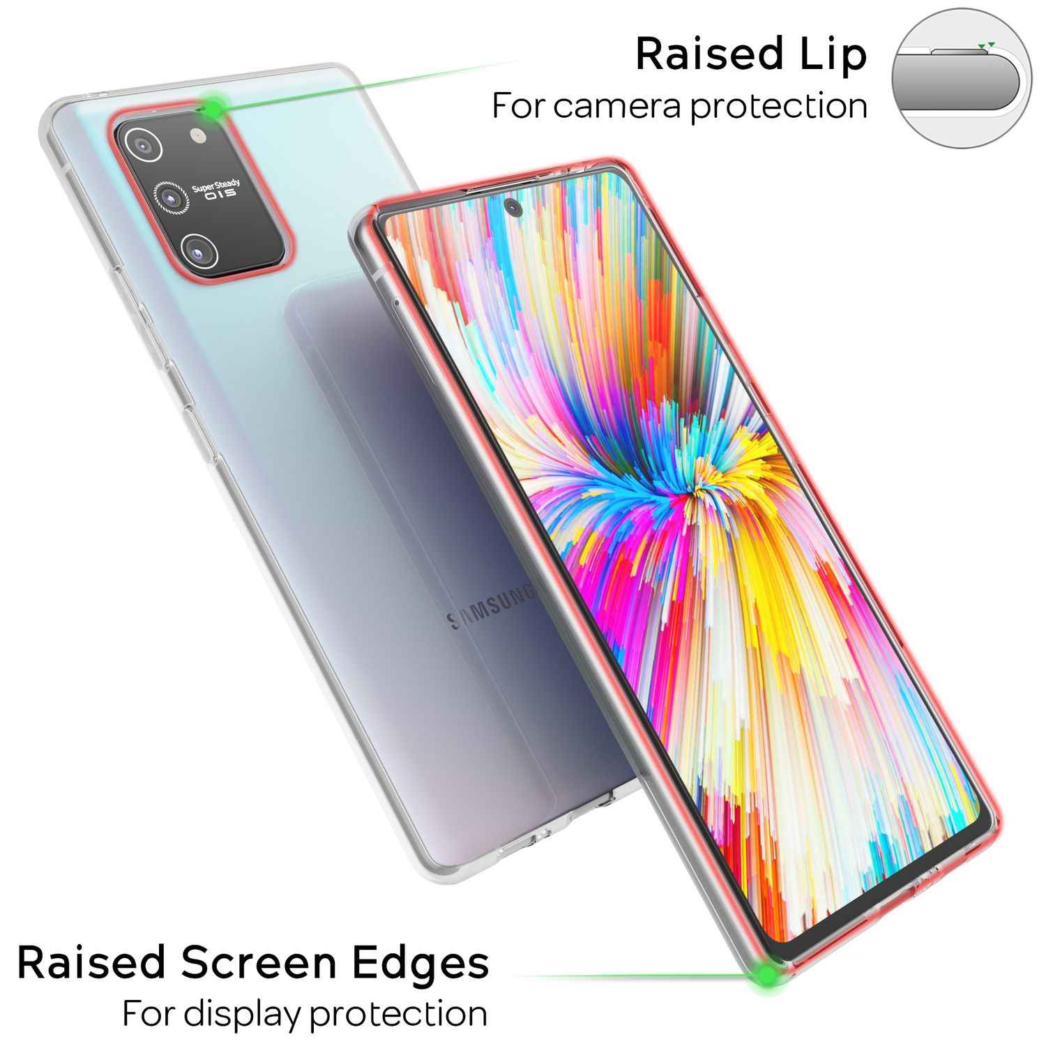 NALIA Handyhülle für Samsung Galaxy S10 Lite Hülle, Durchsichtige Schutzhülle