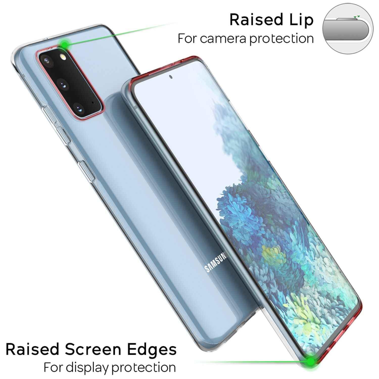 NALIA Handy Hülle für Samsung Galaxy S20, Silikon Schutz Case Cover Tasche Etui