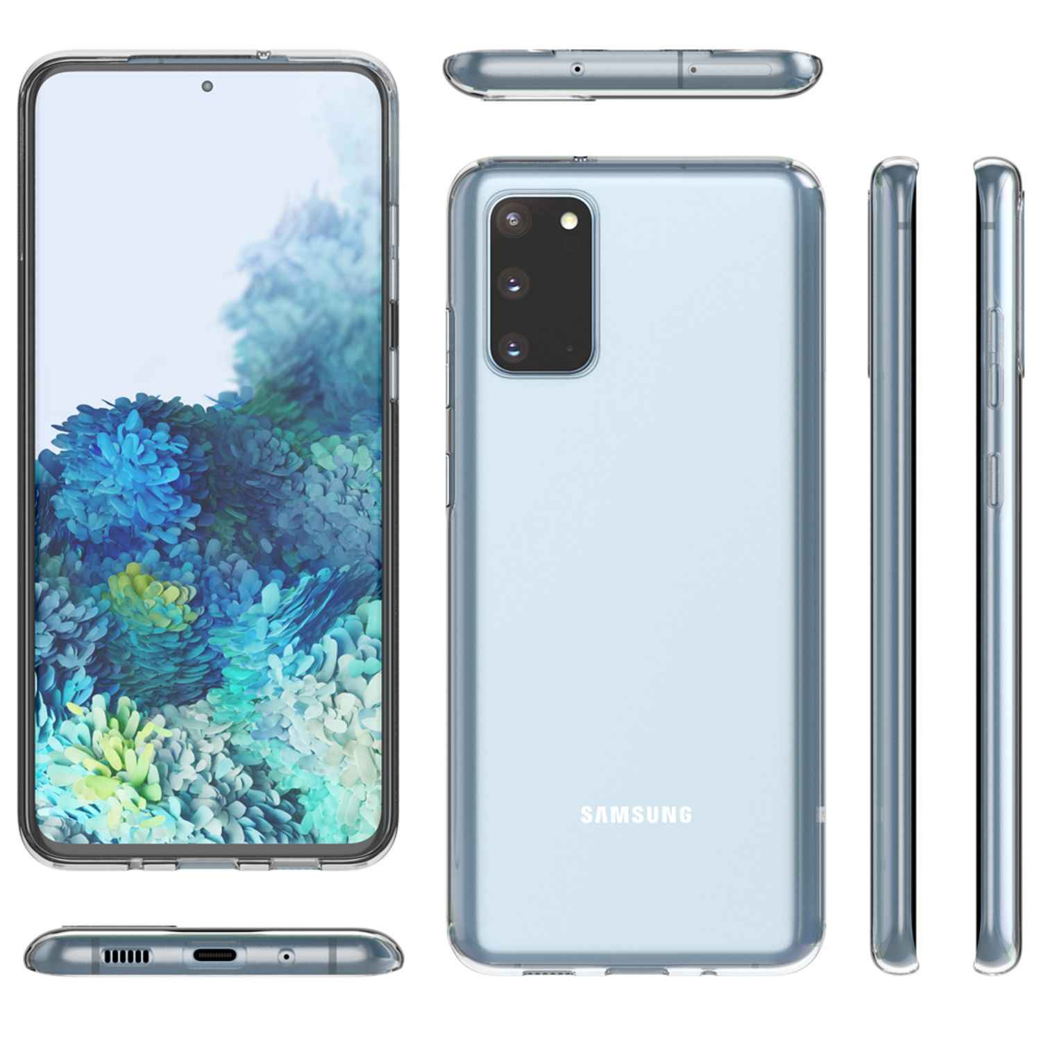 NALIA Handy Hülle für Samsung Galaxy S20, Silikon Schutz Case Cover Tasche Etui