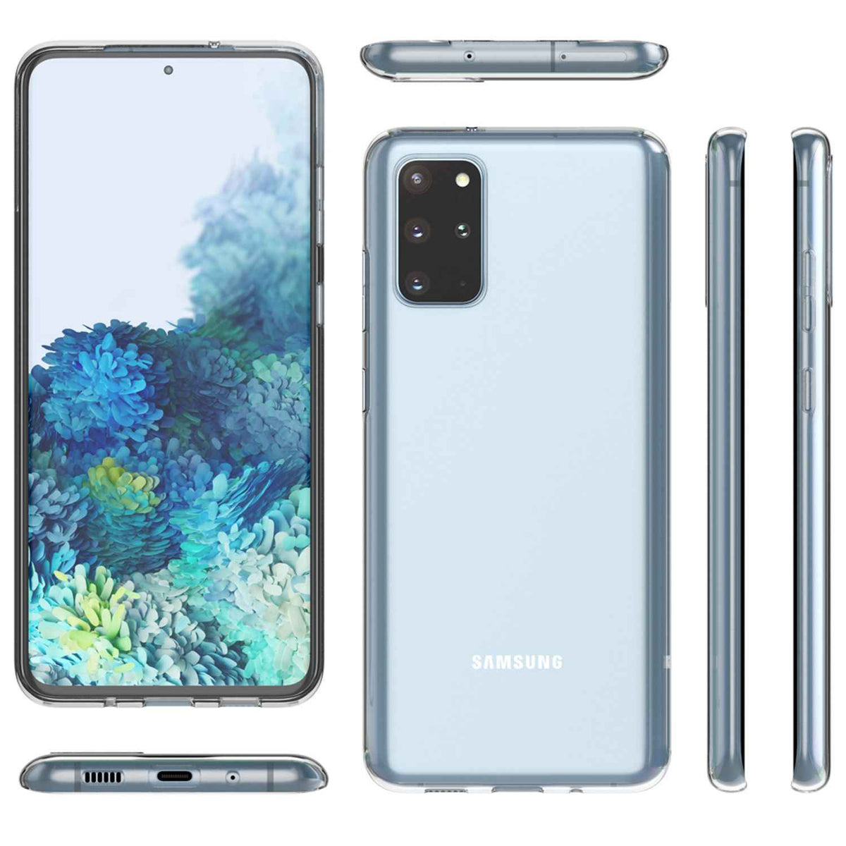 NALIA Handy Hülle für Samsung Galaxy S20 Plus, Silikon Schutz Case Cover Tasche