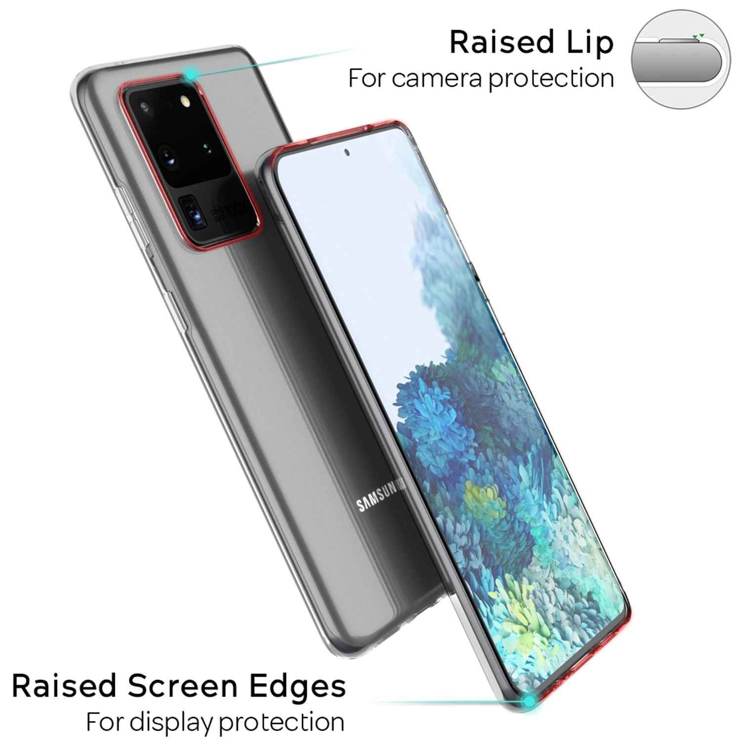 NALIA Handy Hülle für Samsung Galaxy S20 Ultra, Silikon Schutz Case Cover Tasche