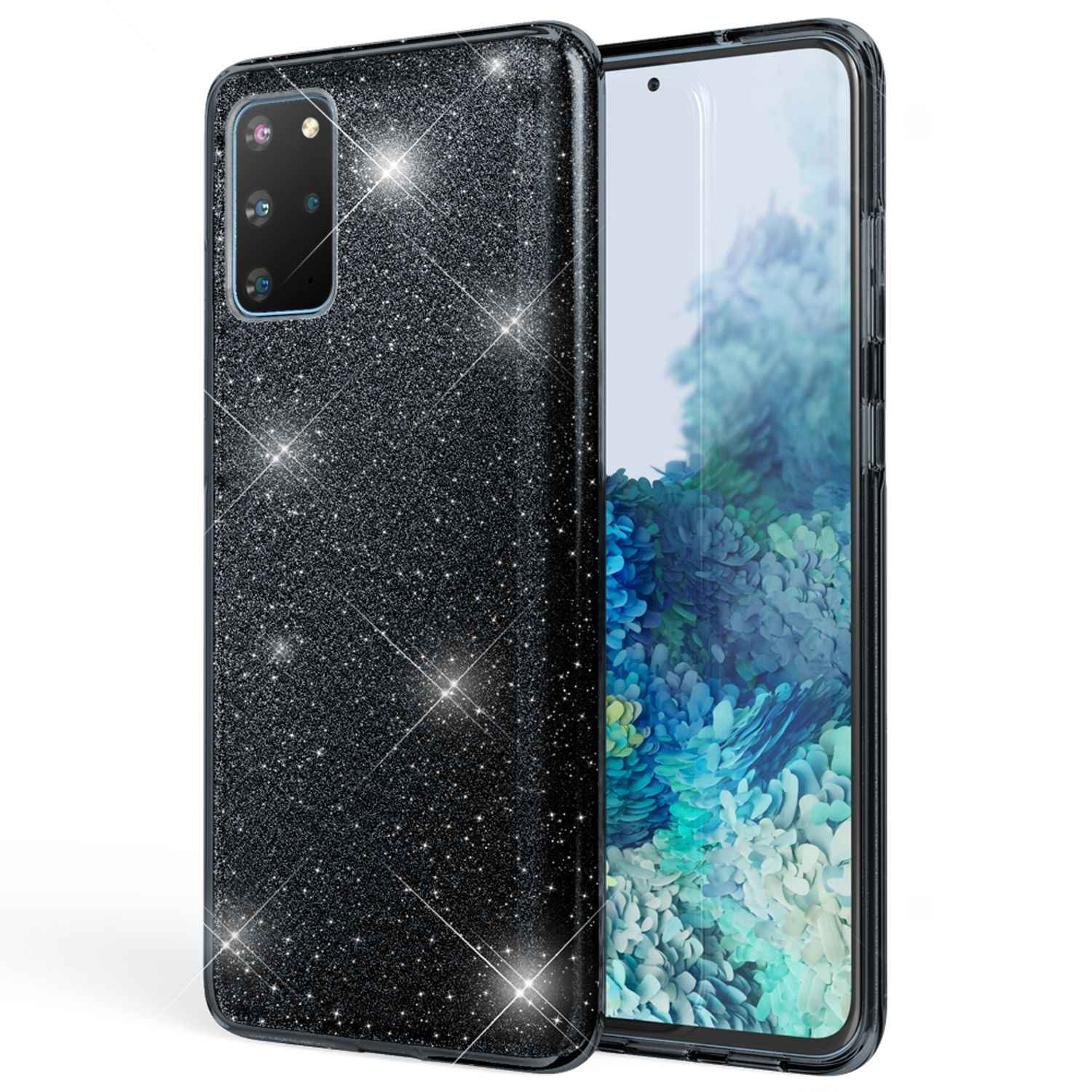 NALIA Glitter Case für Samsung Galaxy S20 Plus, Diamant Schutz Hülle Handy Etui