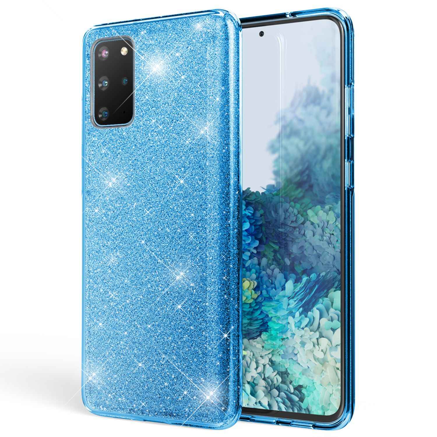 NALIA Glitter Case für Samsung Galaxy S20 Plus, Diamant Schutz Hülle Handy Etui