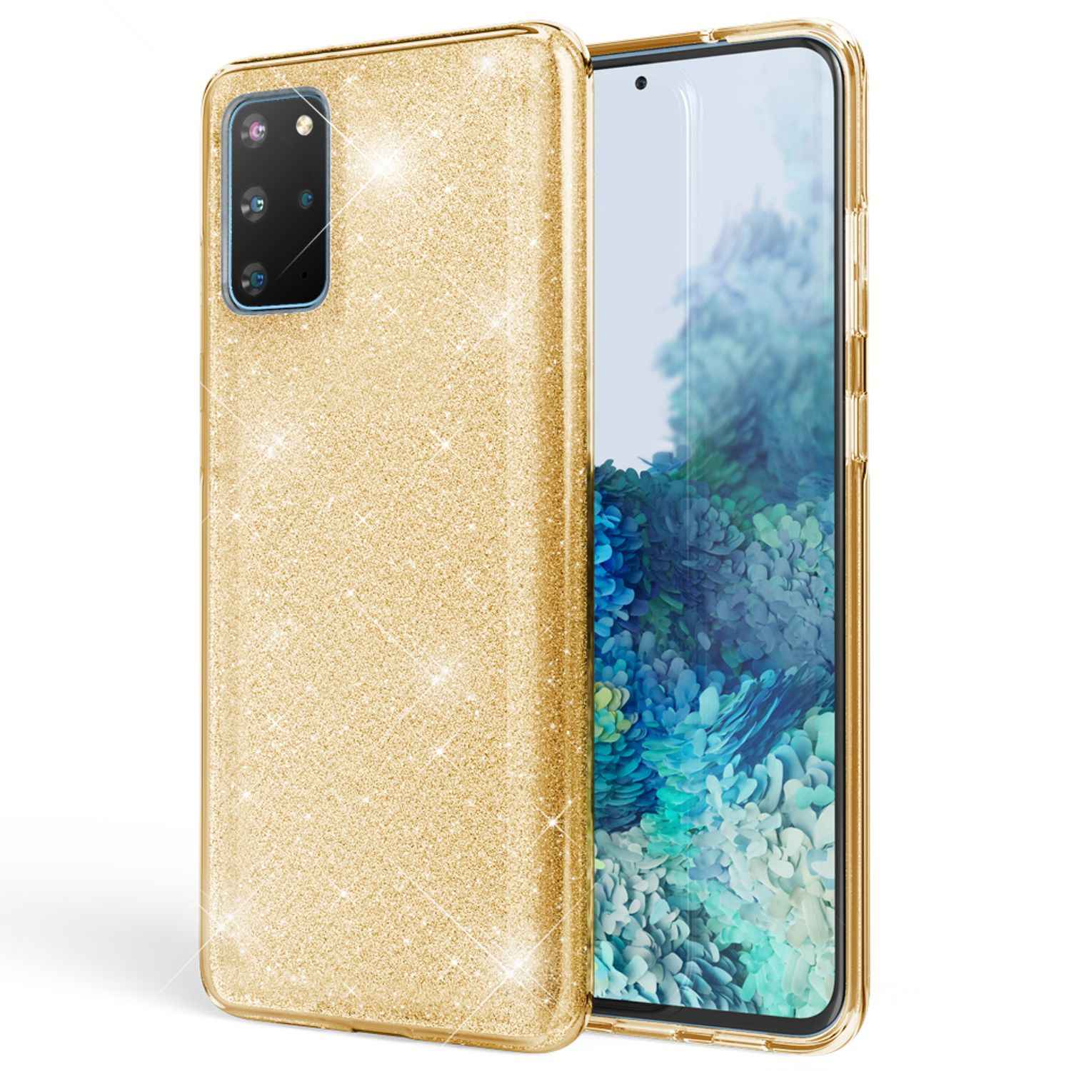 NALIA Glitter Case für Samsung Galaxy S20 Plus, Diamant Schutz Hülle Handy Etui
