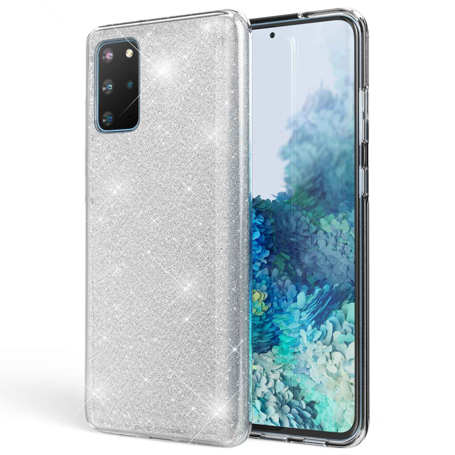 NALIA Glitter Case für Samsung Galaxy S20 Plus, Diamant Schutz Hülle Handy Etui