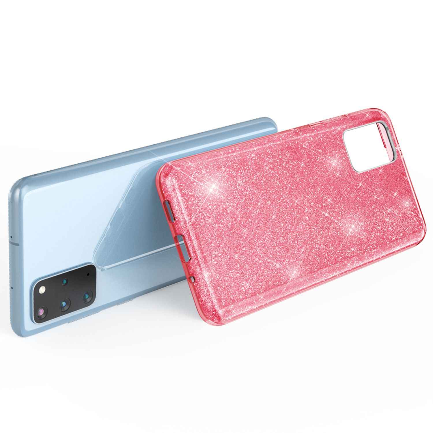 NALIA Glitter Case für Samsung Galaxy S20 Plus, Diamant Schutz Hülle Handy Etui