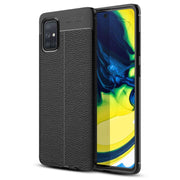 NALIA Design Case für Samsung Galaxy A51 Hülle, Leder Optik Stylische Handyhülle