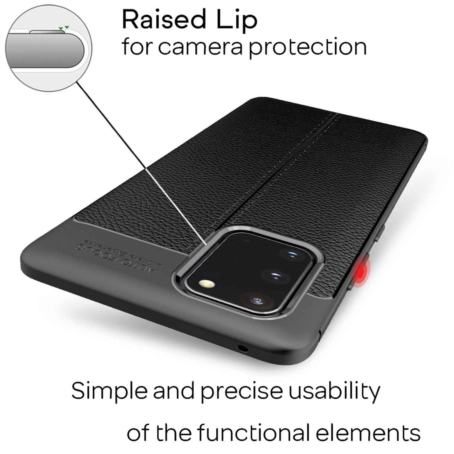 NALIA Design Case für Samsung Galaxy S20, Leder Optik Handy Hülle Tasche Cover