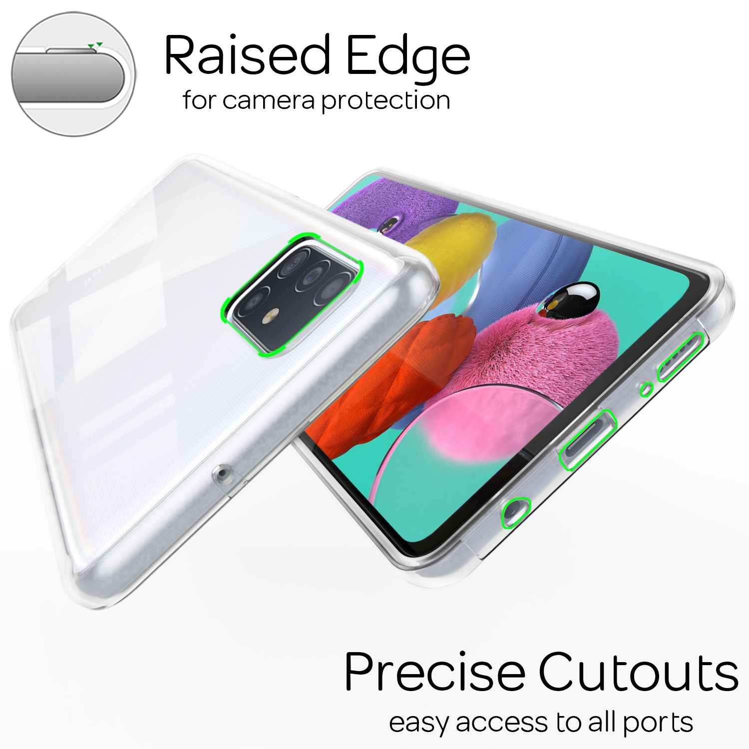 NALIA 360 Grad Handy Hülle für Samsung Galaxy A51, Full Cover Case Rundum Bumper