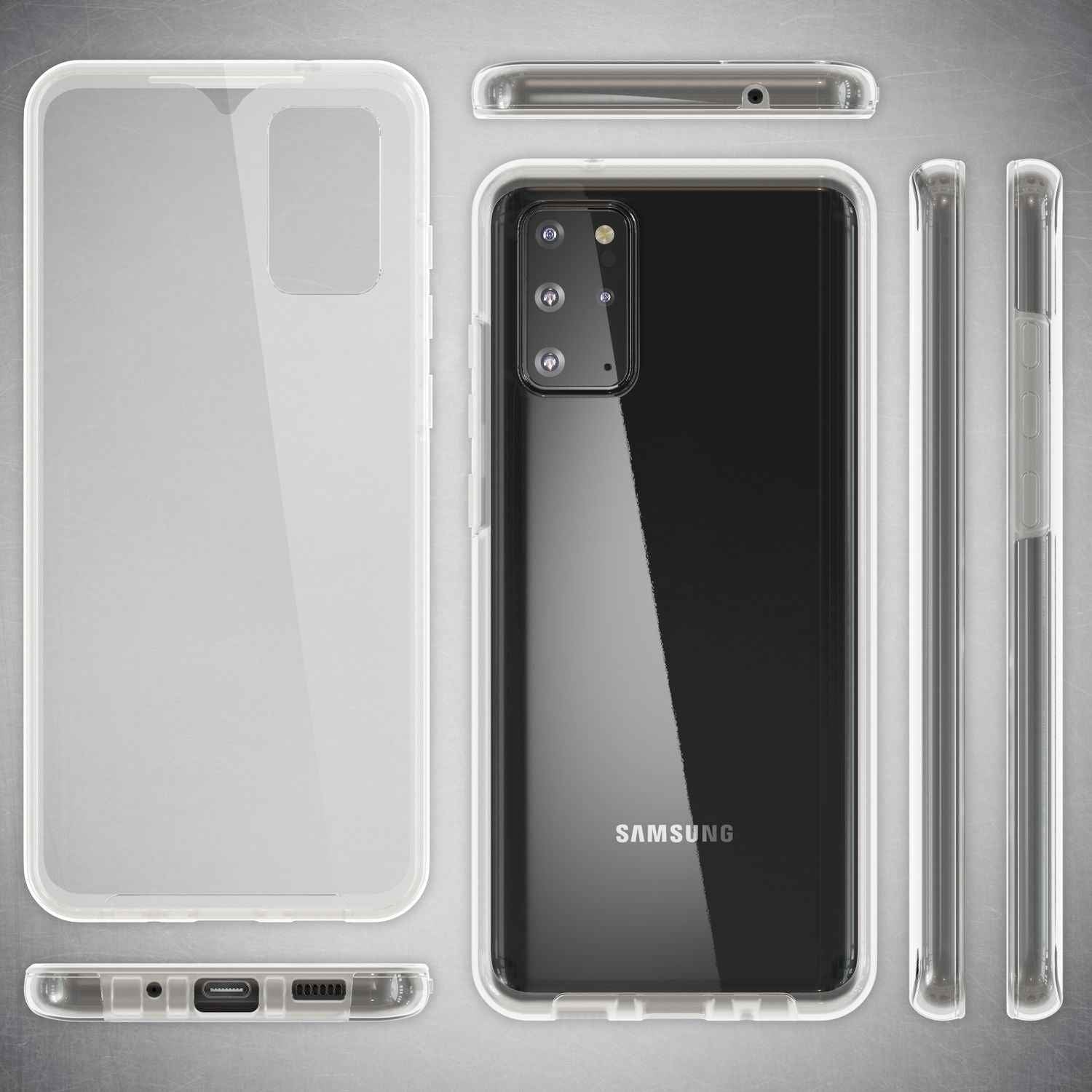 NALIA 360 Grad Handy Hülle für Samsung Galaxy S20 Plus, Full Cover Case Bumper