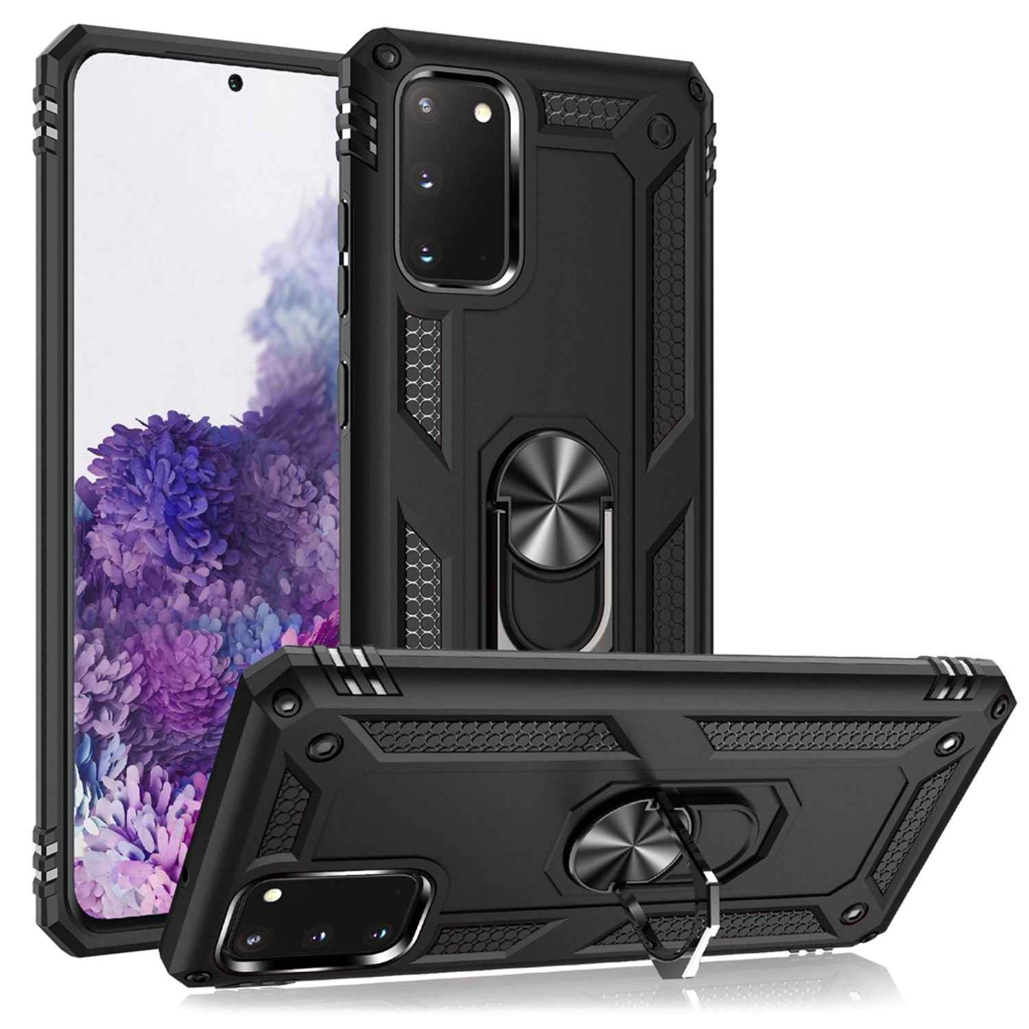 NALIA Ring Hülle für Samsung Galaxy S20, Handy Schutz Tasche Cover Case Bumper