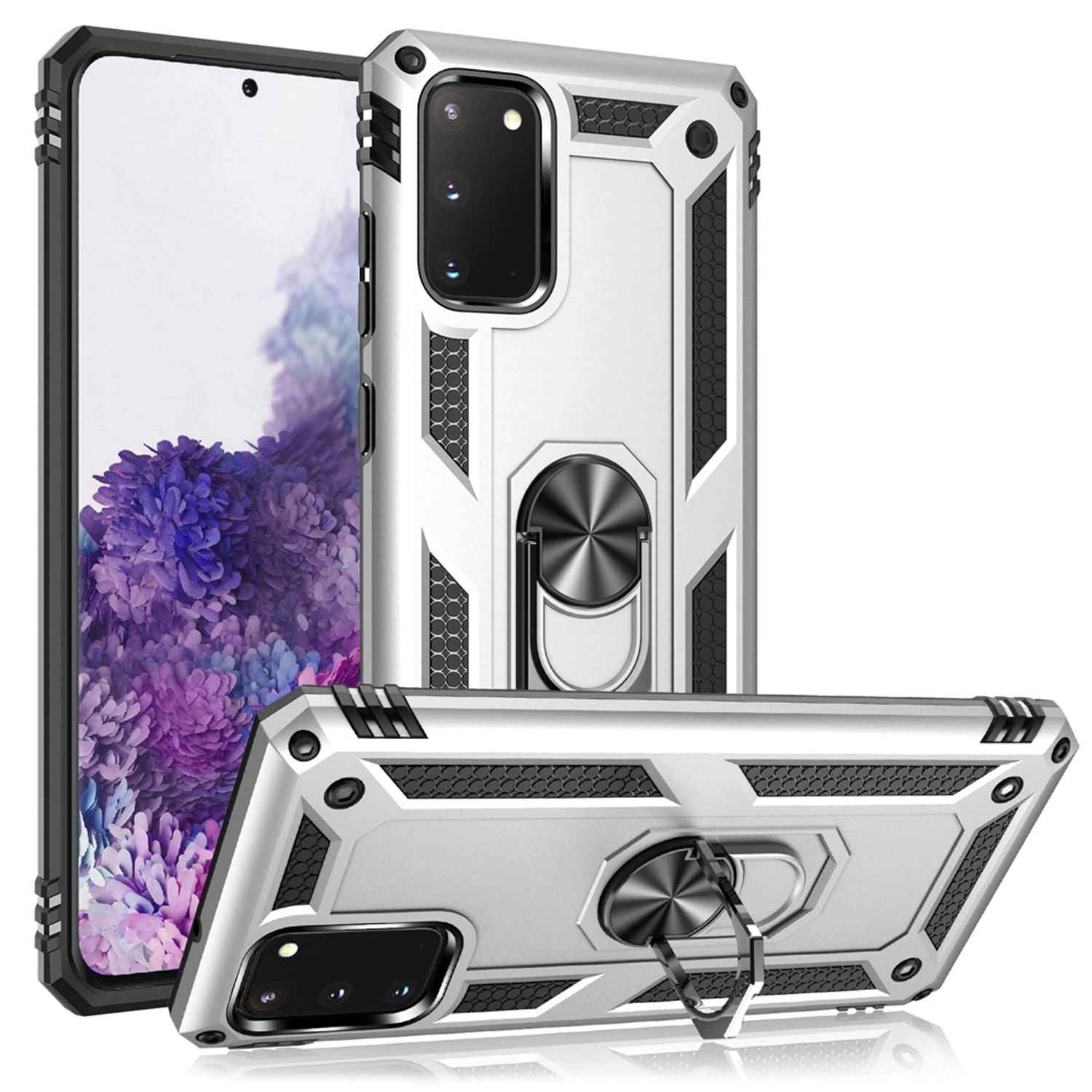 NALIA Ring Hülle für Samsung Galaxy S20, Handy Schutz Tasche Cover Case Bumper