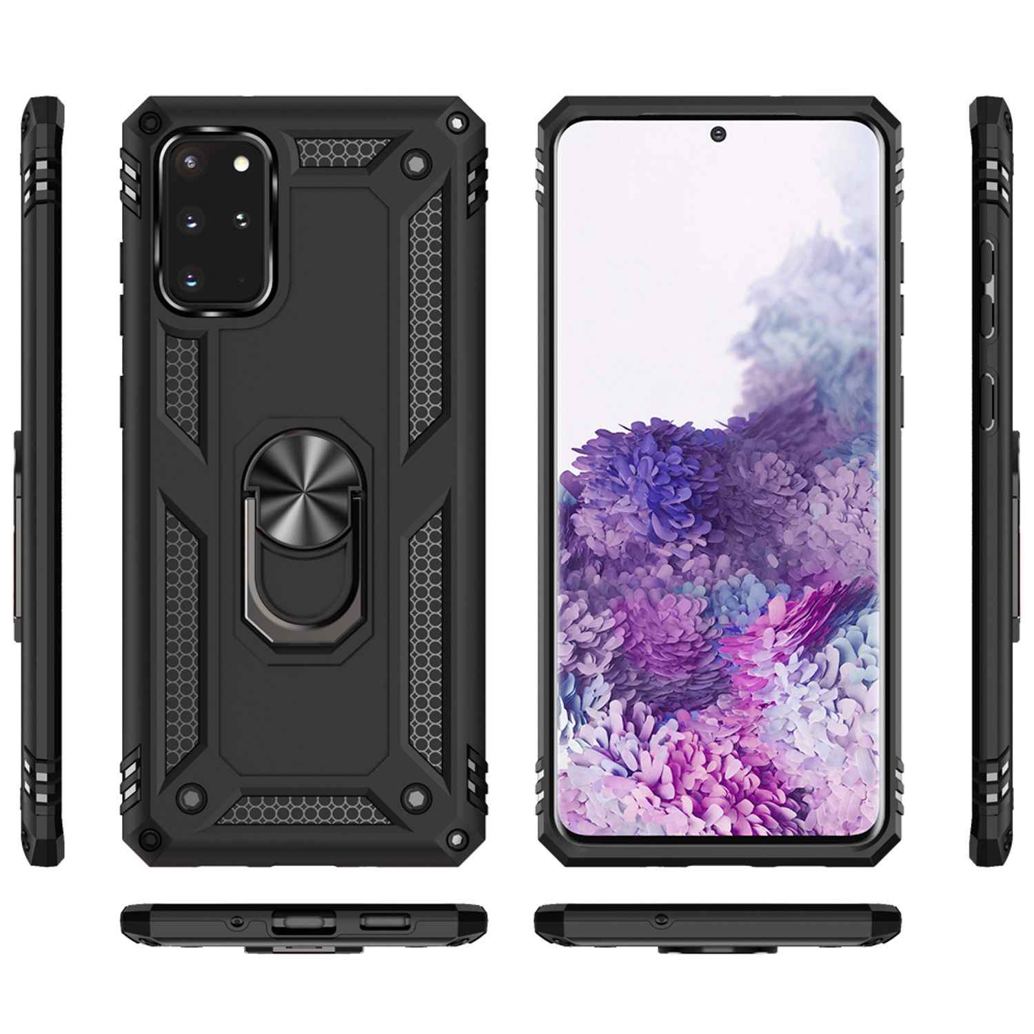 NALIA Ring Hülle für Samsung Galaxy S20 Plus, Handy Schutz Tasche Cover TPU Case