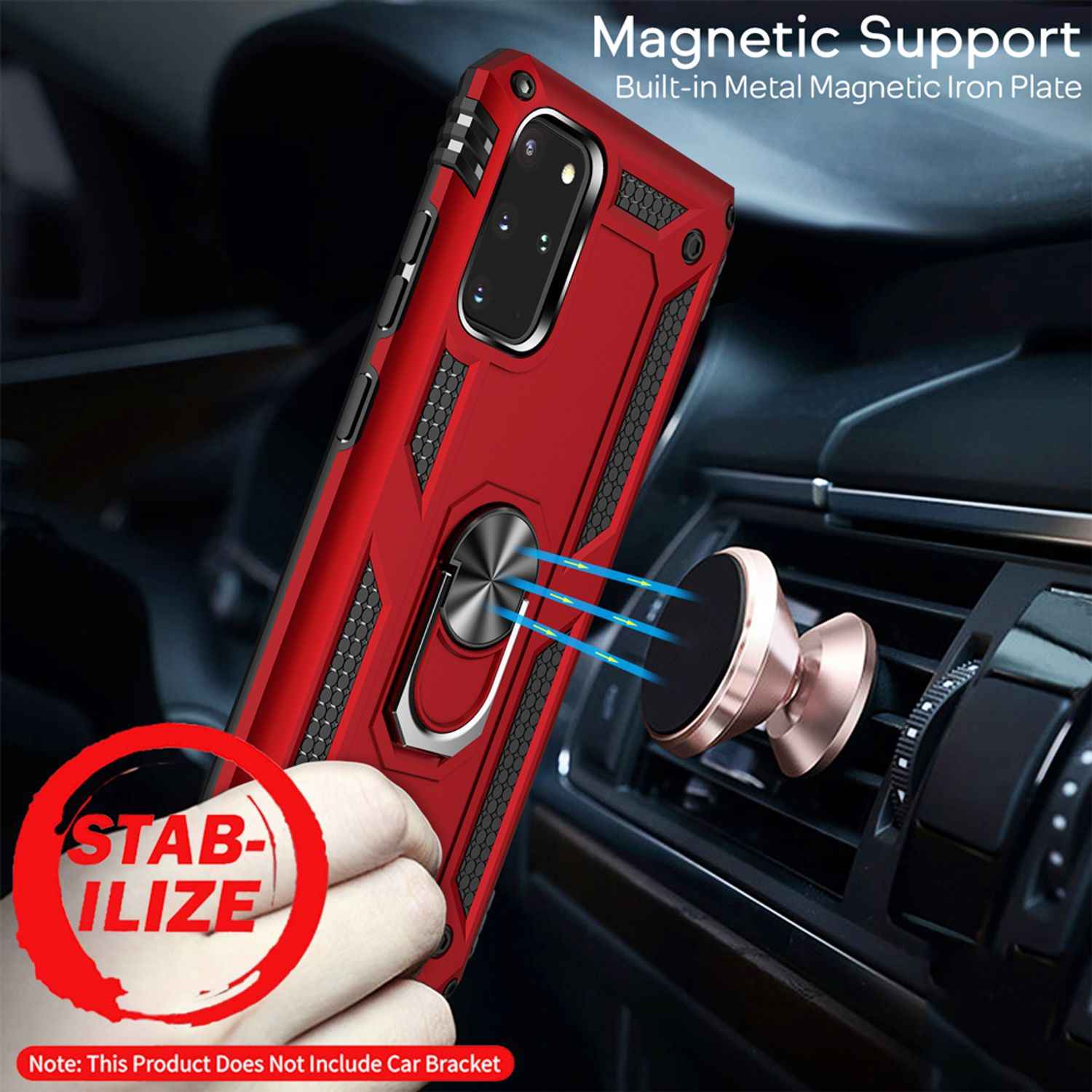 NALIA Ring Hülle für Samsung Galaxy S20 Plus, Handy Schutz Tasche Cover TPU Case