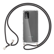 NALIA Handy Hülle mit Kette für Samsung Galaxy S20 Plus, Soft Kordel Cover Etui