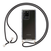 NALIA Handy Hülle mit Kette für Samsung Galaxy S20 Ultra, Soft Kordel Cover Etui