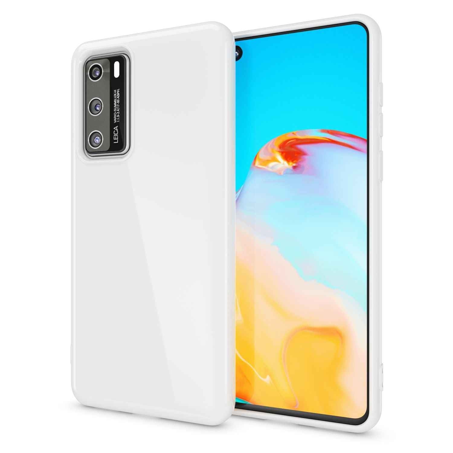 NALIA Handy Hülle für Huawei P40, Slim Case Silikon Schutzhülle Cover TPU Bumper
