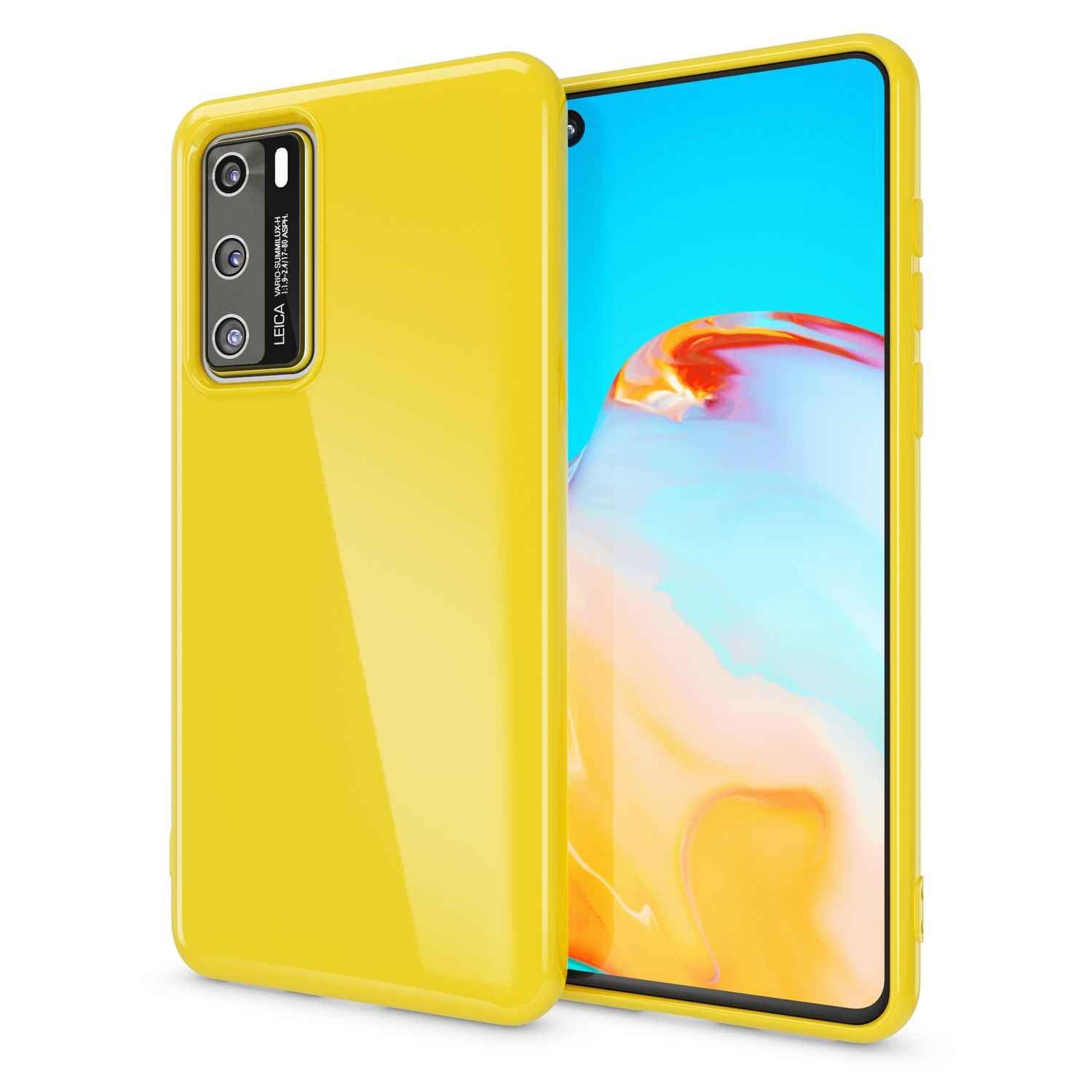 NALIA Handy Hülle für Huawei P40, Slim Case Silikon Schutzhülle Cover TPU Bumper