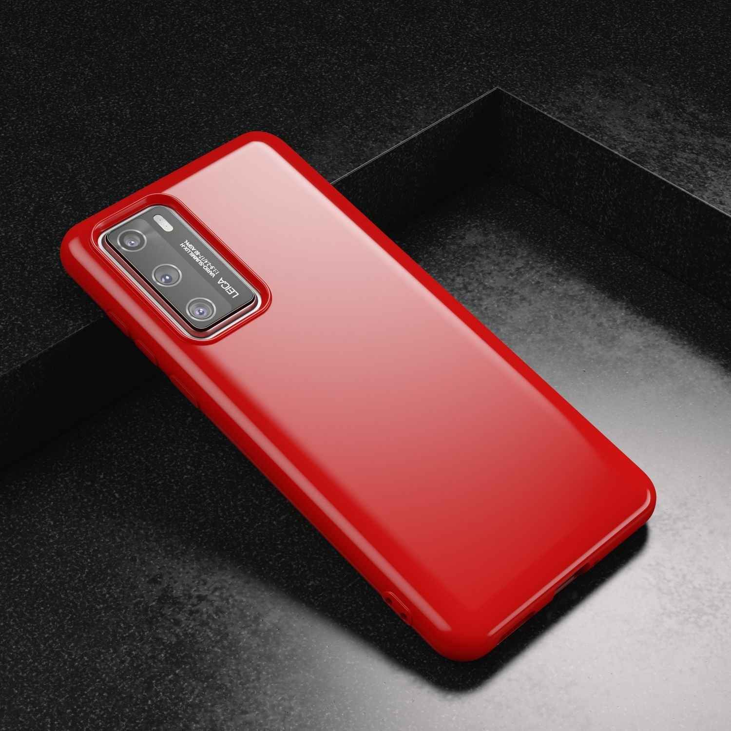 NALIA Handy Hülle für Huawei P40, Slim Case Silikon Schutzhülle Cover TPU Bumper