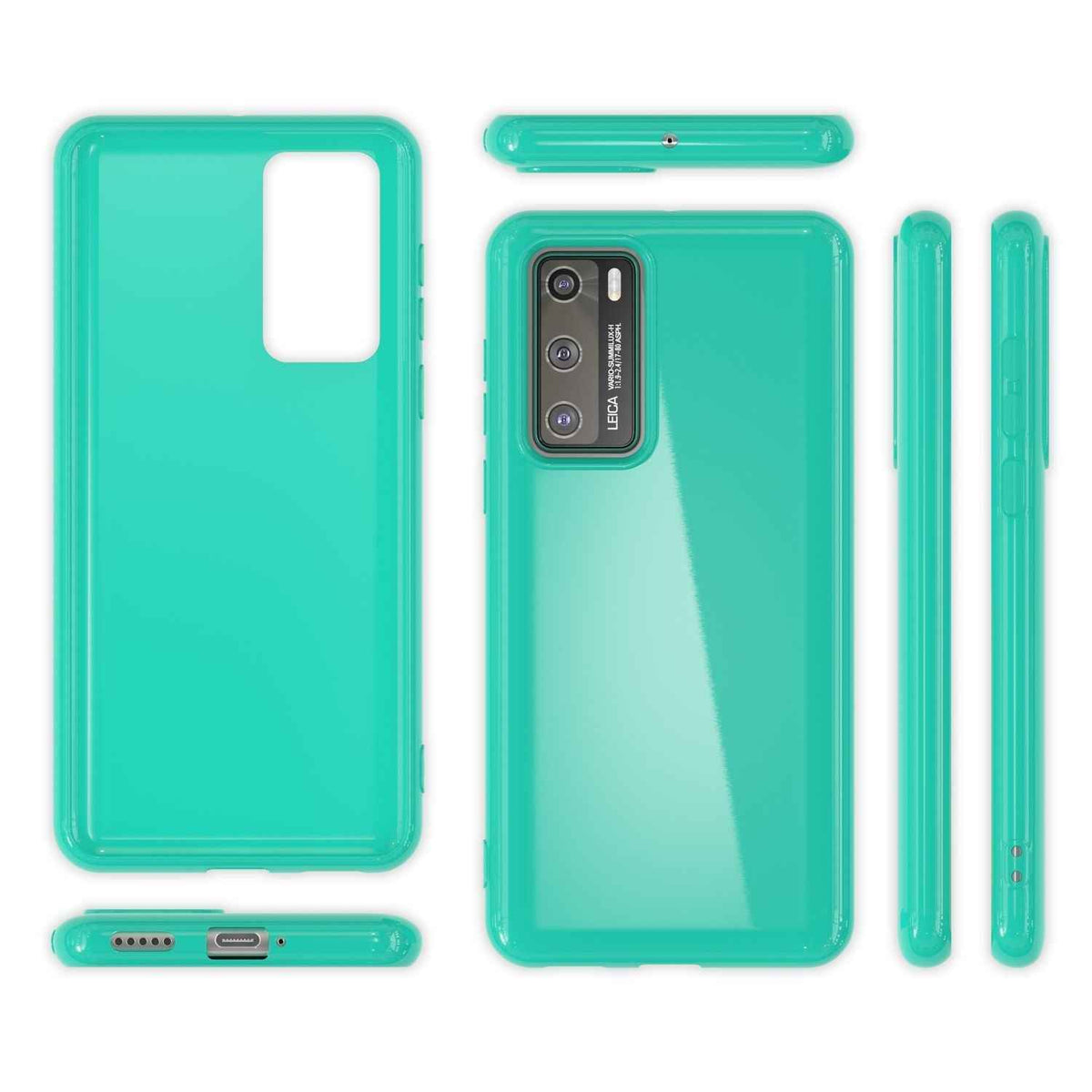 NALIA Handy Hülle für Huawei P40, Slim Case Silikon Schutzhülle Cover TPU Bumper