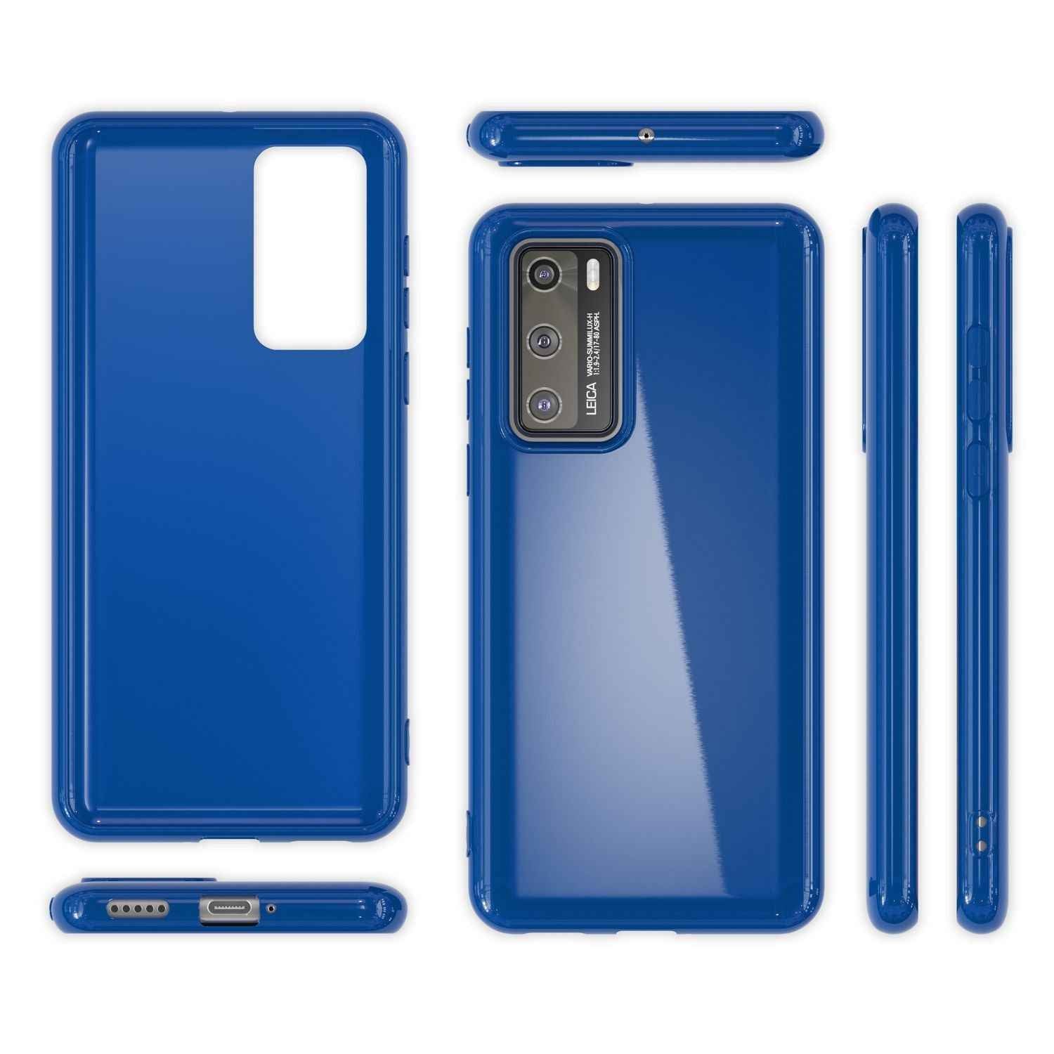 NALIA Handy Hülle für Huawei P40, Slim Case Silikon Schutzhülle Cover TPU Bumper