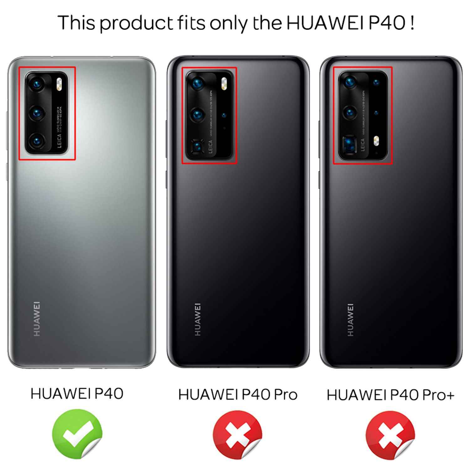 NALIA Handy Hülle für Huawei P40, Slim Case Silikon Schutzhülle Cover TPU Bumper