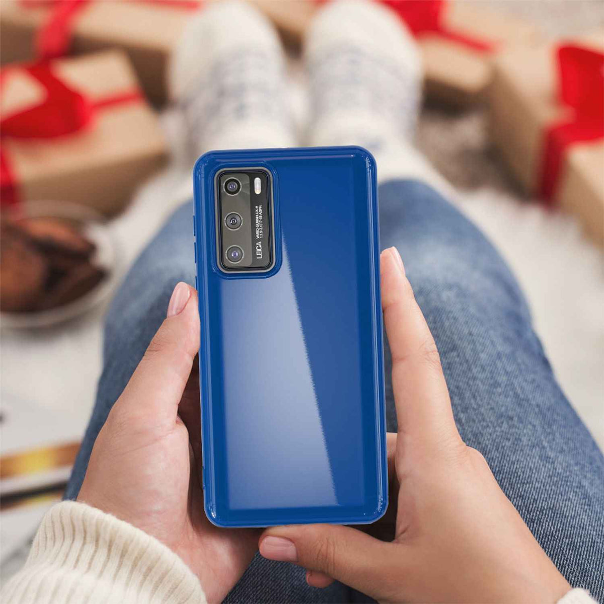 NALIA Handy Hülle für Huawei P40, Slim Case Silikon Schutzhülle Cover TPU Bumper