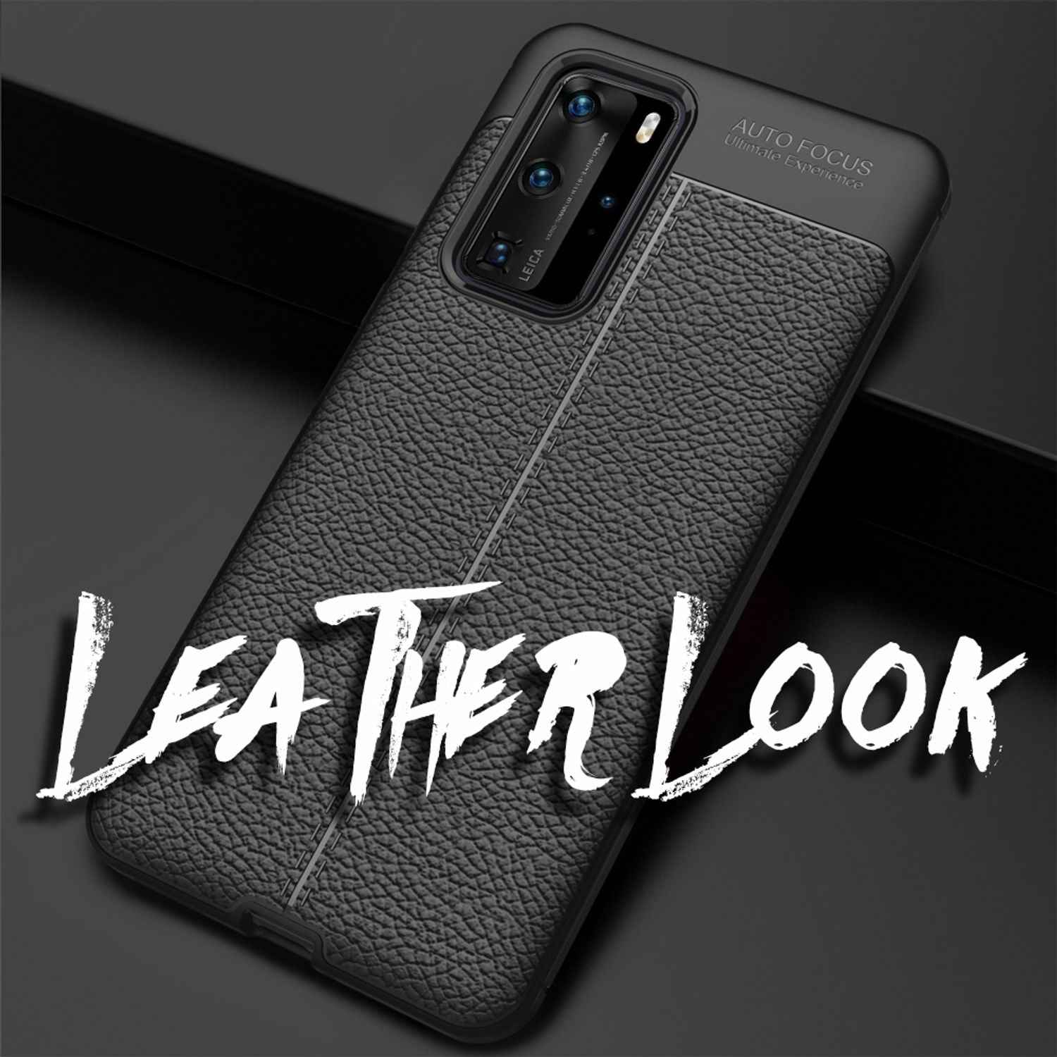 NALIA Handyhülle für Huawei P40 Pro Hülle, Leder Optik Stylische Handyhülle
