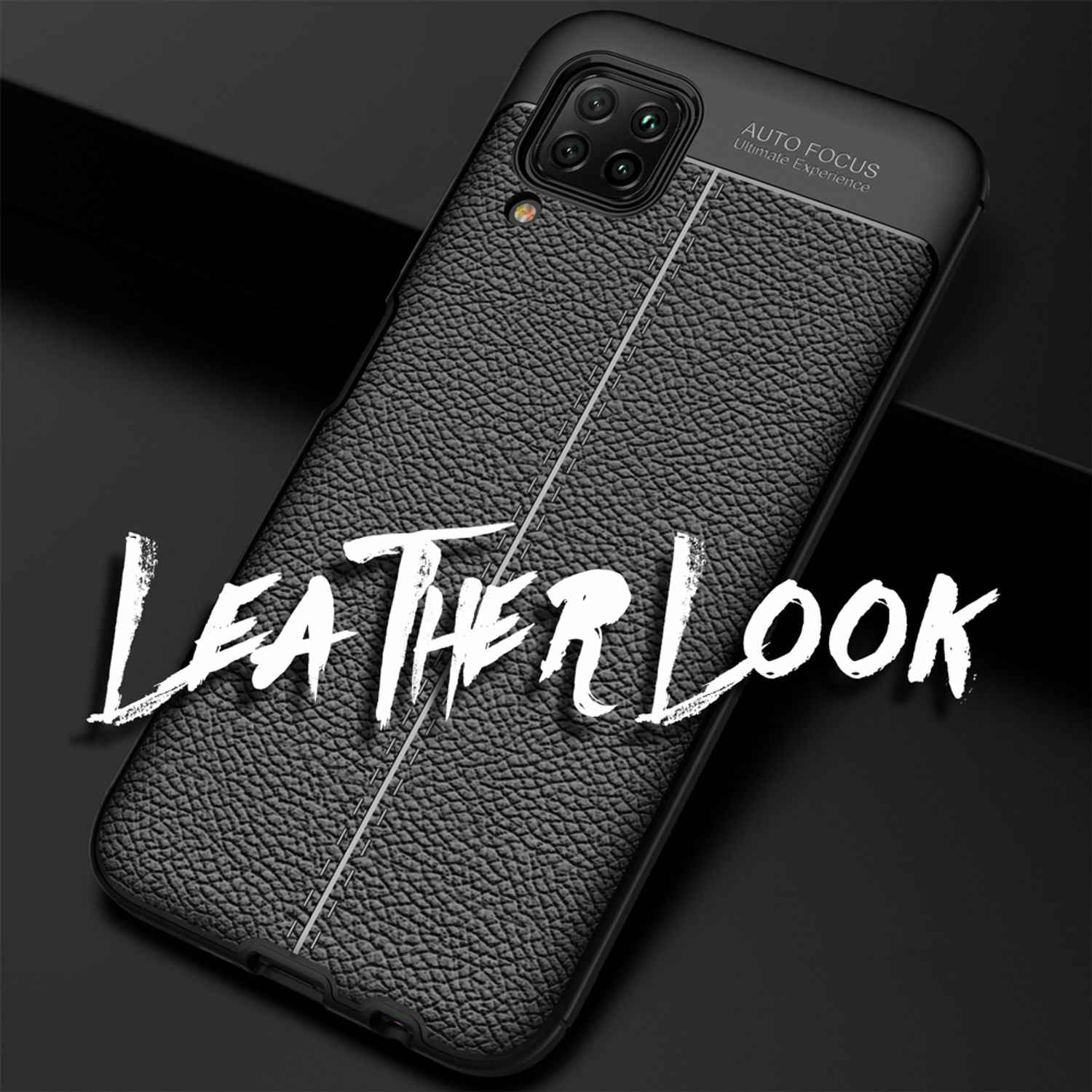 NALIA Handyhülle für Huawei P40 Lite Hülle, Leder Optik Stylische Handyhülle