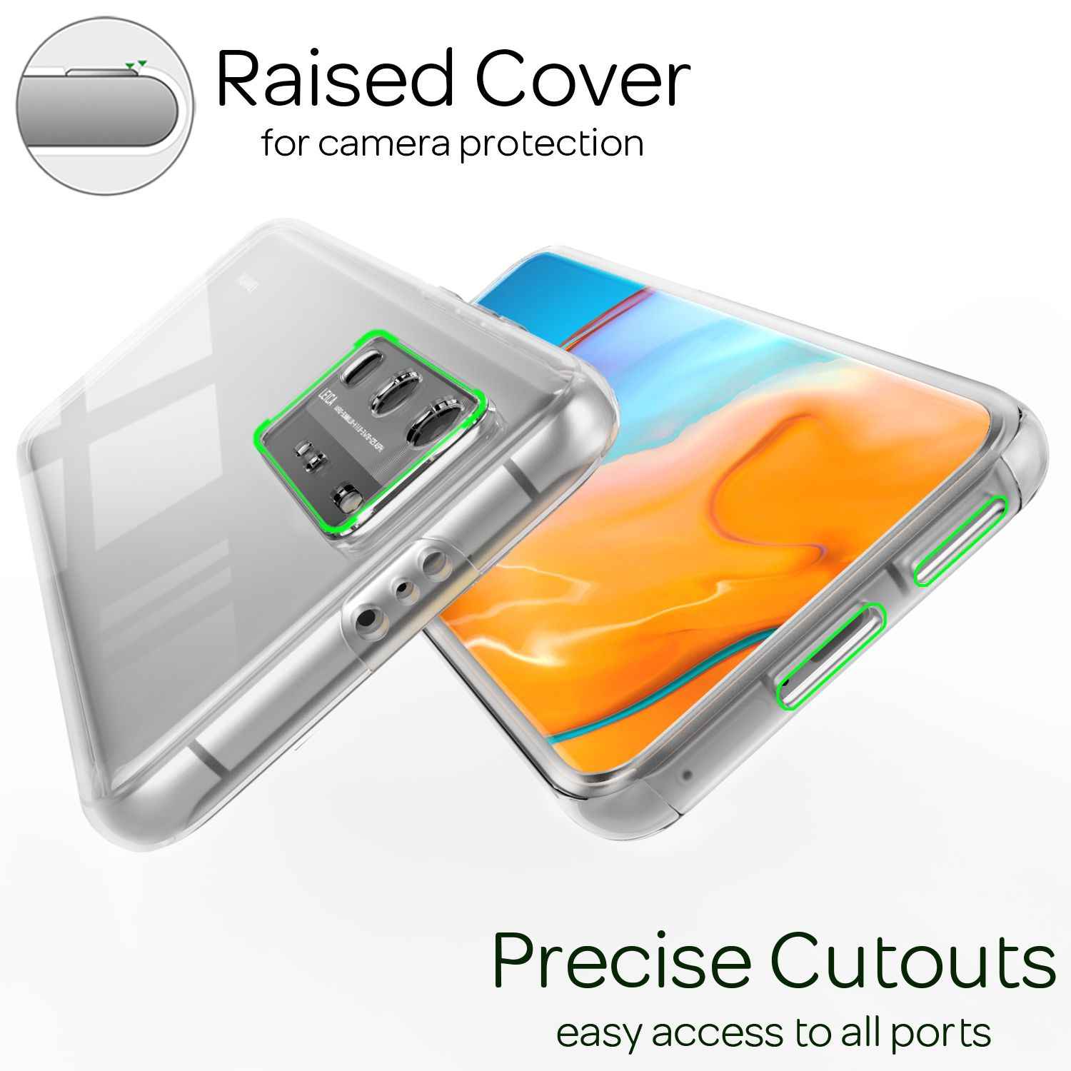 NALIA 360° Handy Hülle für Huawei P40 Pro, Full Cover Case Schutz Tasche Bumper