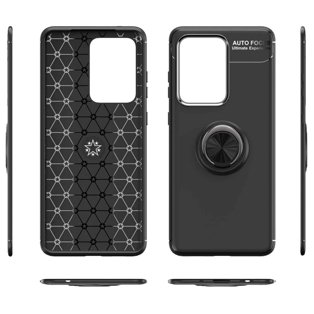 NALIA Ring Handy Hülle für Samsung Galaxy S20 Ultra, Silikon Cover Case Halter