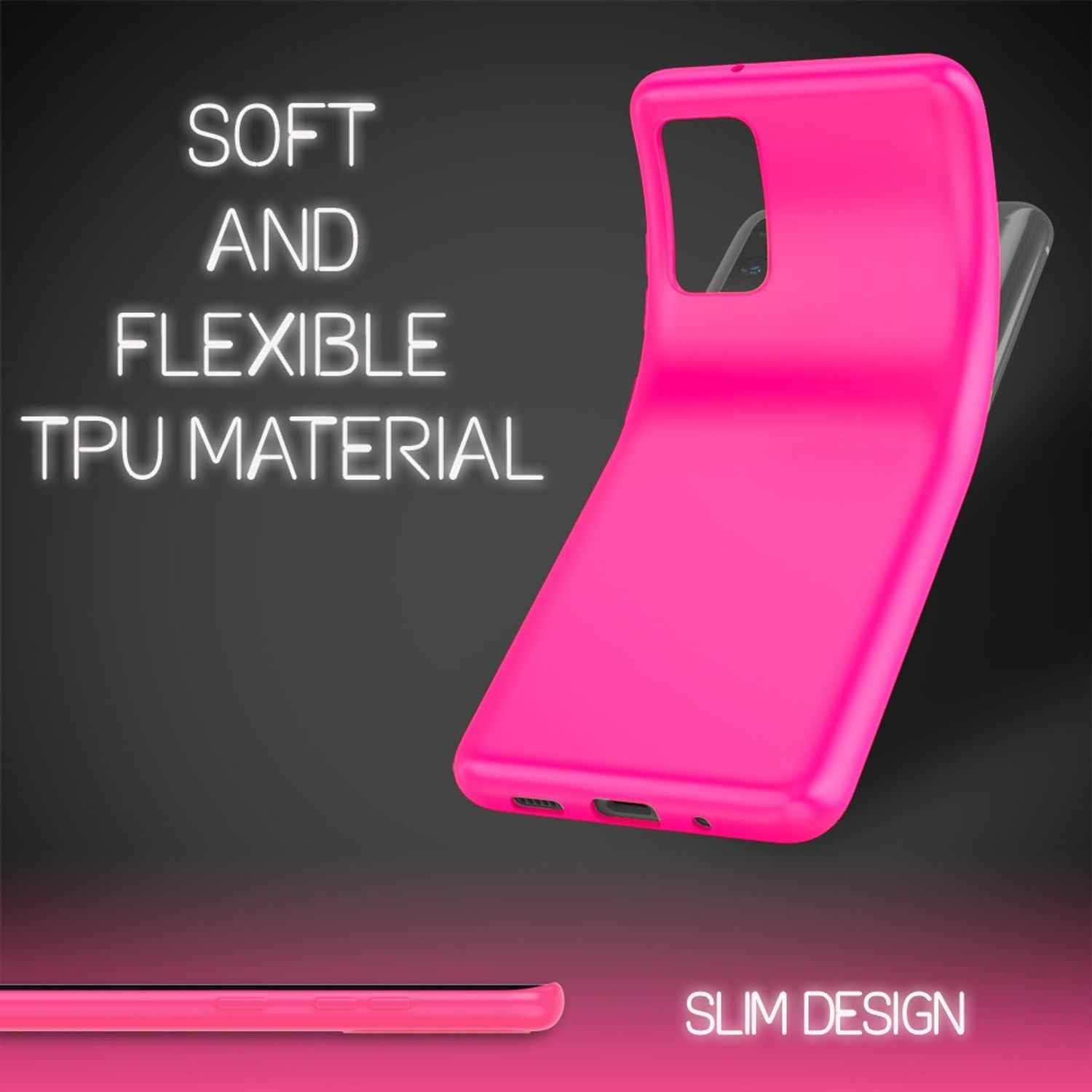 NALIA Neon Handy Hülle für Samsung Galaxy S20 Plus, Silikon Case Phone Cover