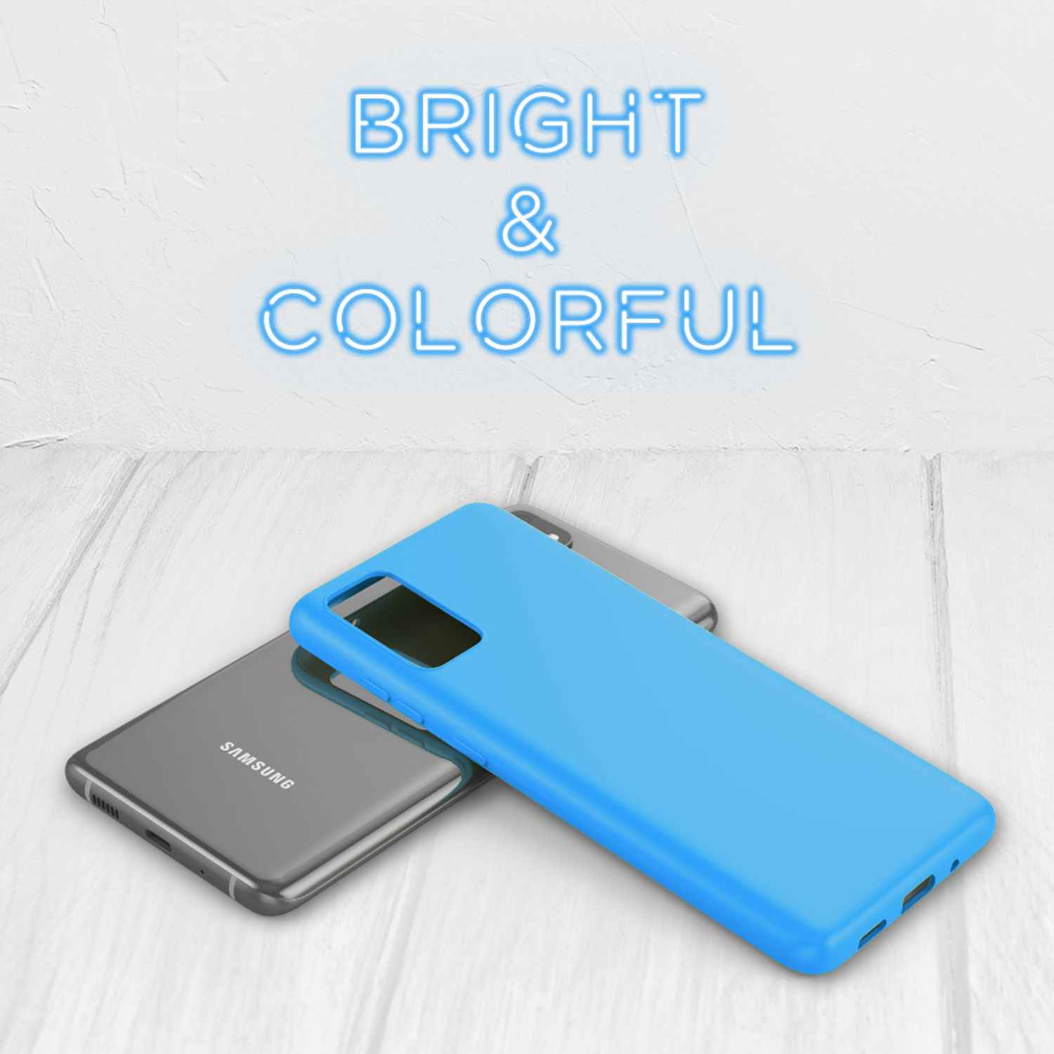 NALIA Neon Handy Hülle für Samsung Galaxy S20 Plus, Silikon Case Phone Cover