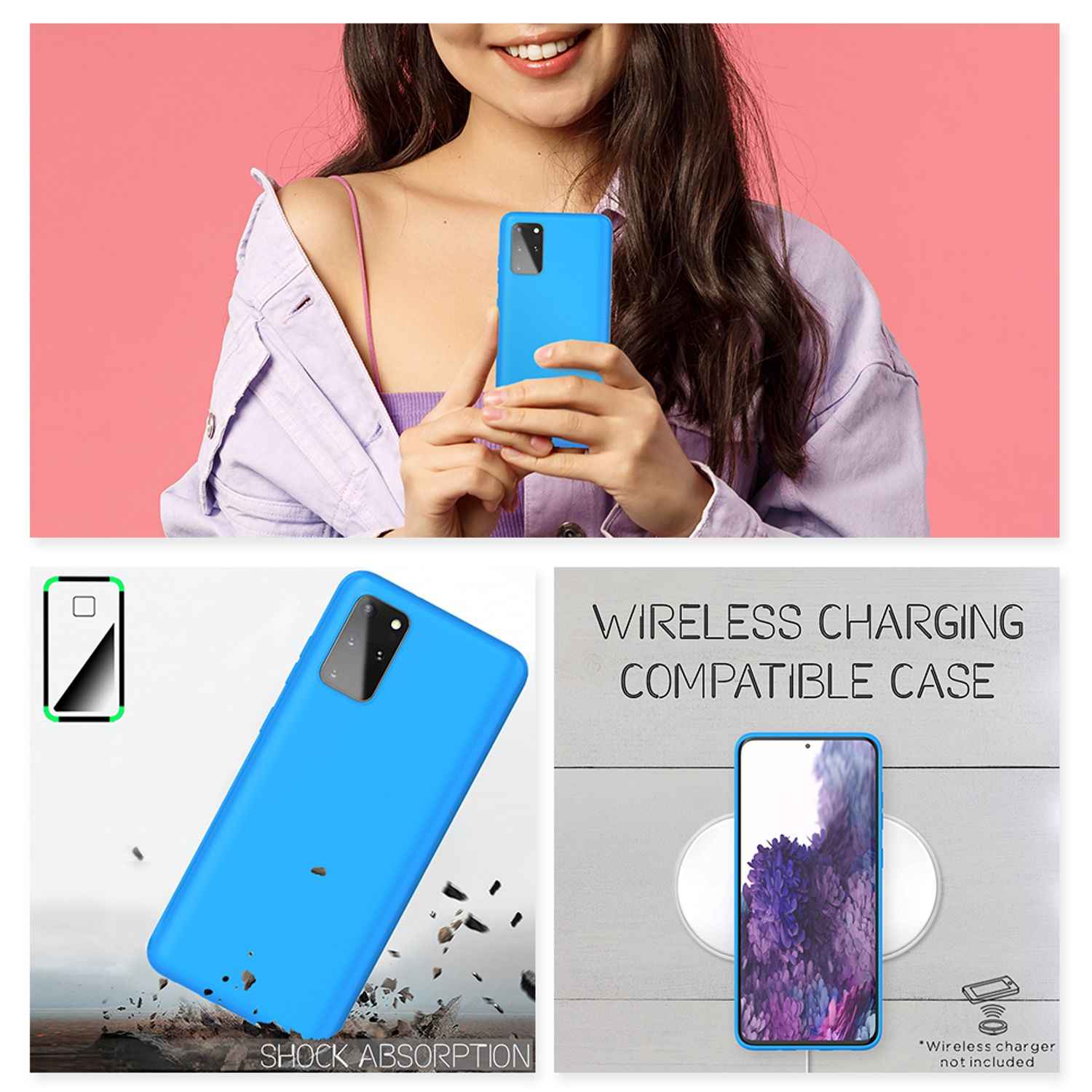 NALIA Neon Handy Hülle für Samsung Galaxy S20 Plus, Silikon Case Phone Cover