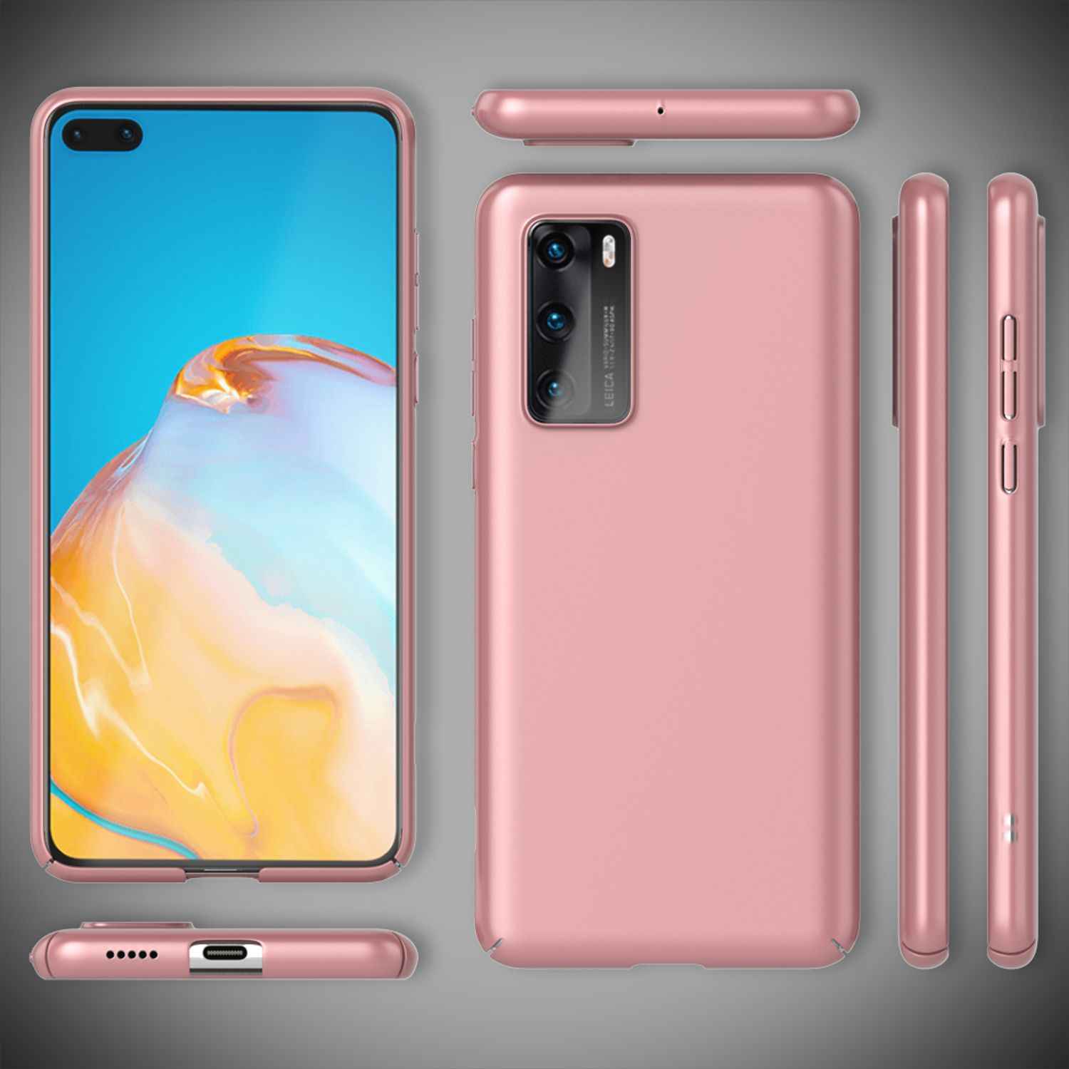NALIA Hard Case für Huawei P40, Dünne Handy Hülle Mattes Cover Schutz Bumper